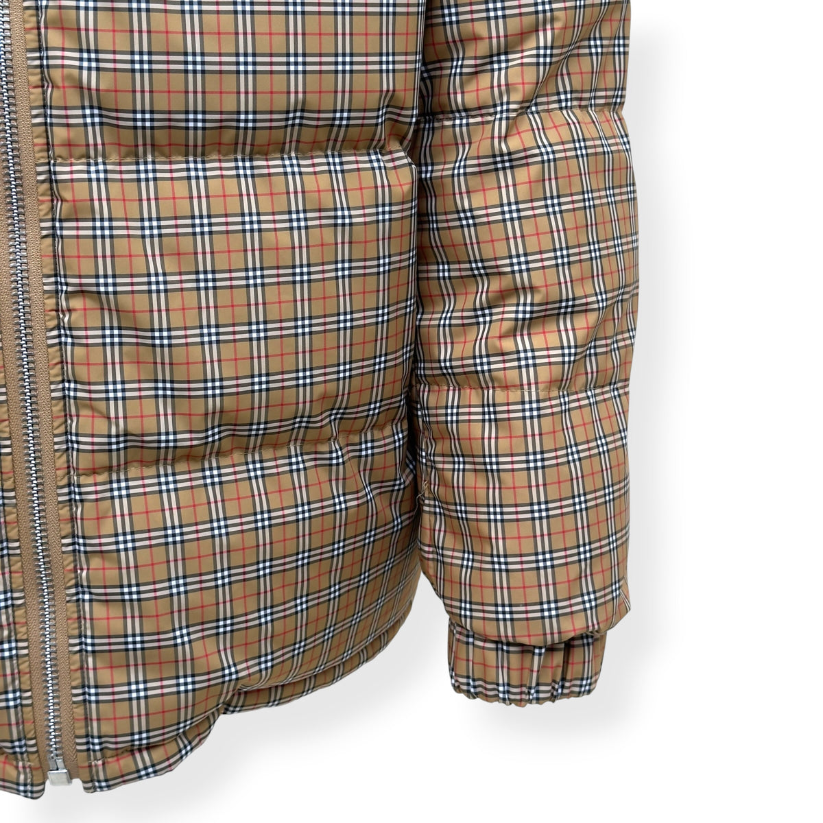 BURBERRY REVERSIBLE CHECK PUFFER JACKET BEIGE / NAVY XL