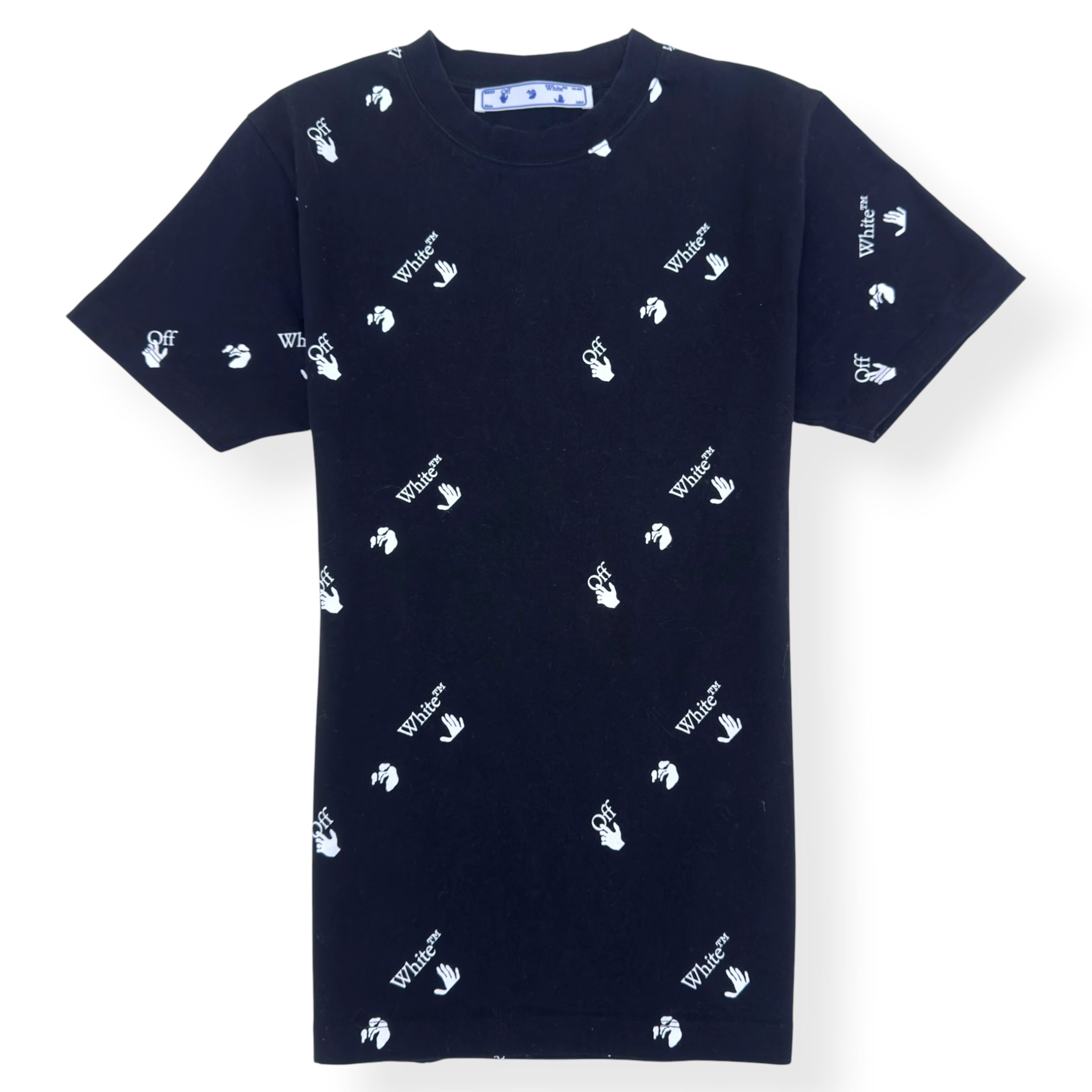 OFF-WHITE HAND LOGO T SHIRT BLACK M