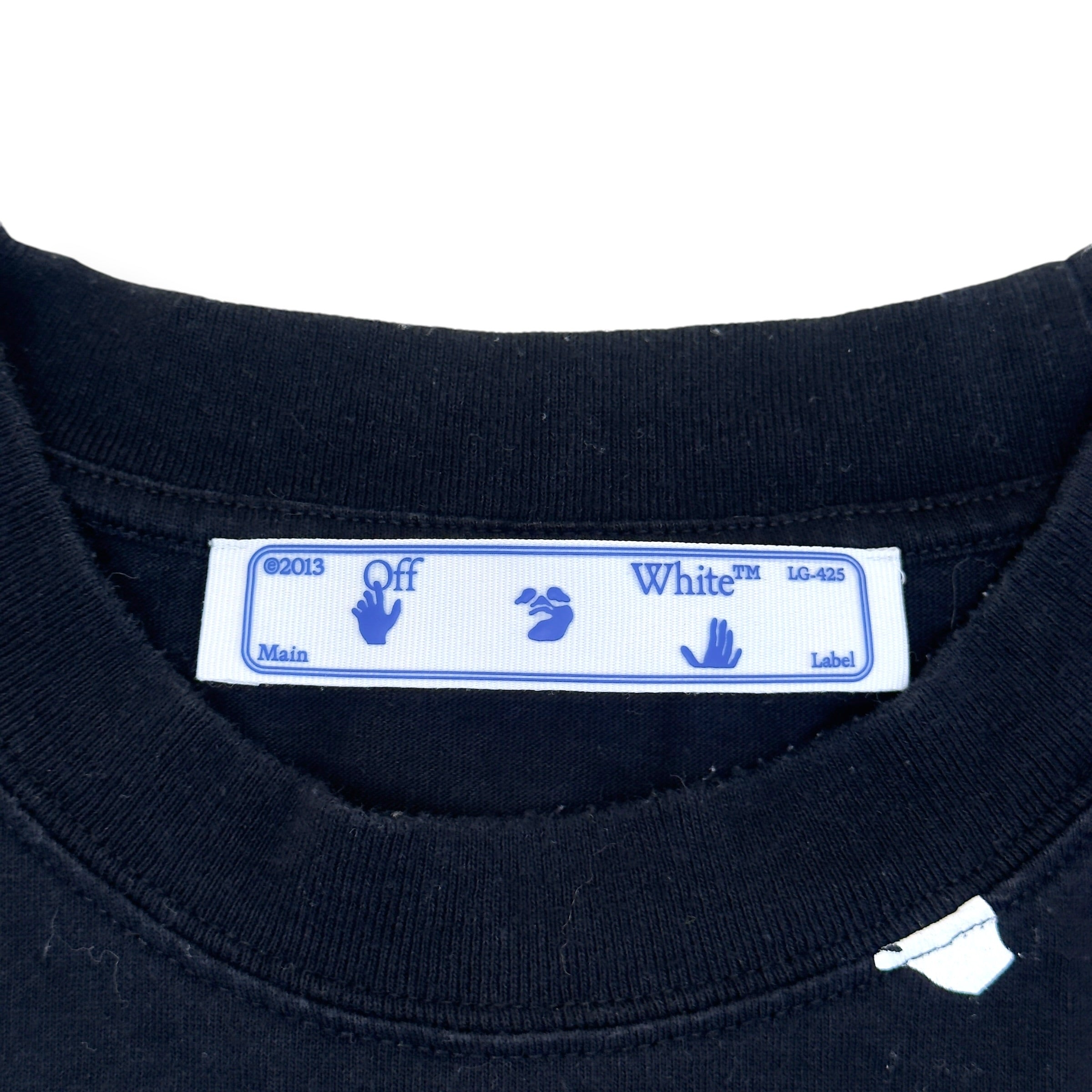 OFF-WHITE HAND LOGO T SHIRT BLACK M