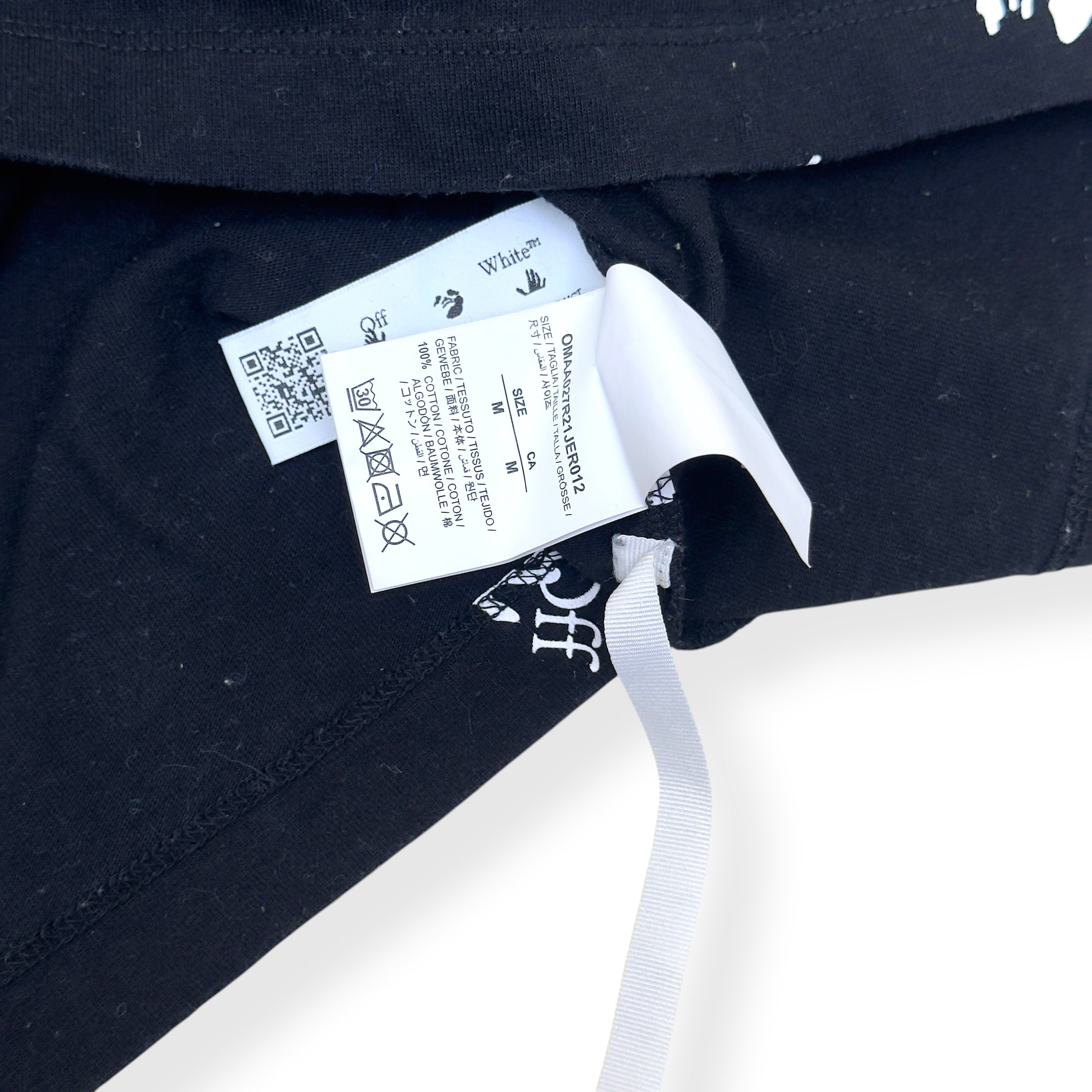 OFF-WHITE HAND LOGO T SHIRT BLACK M