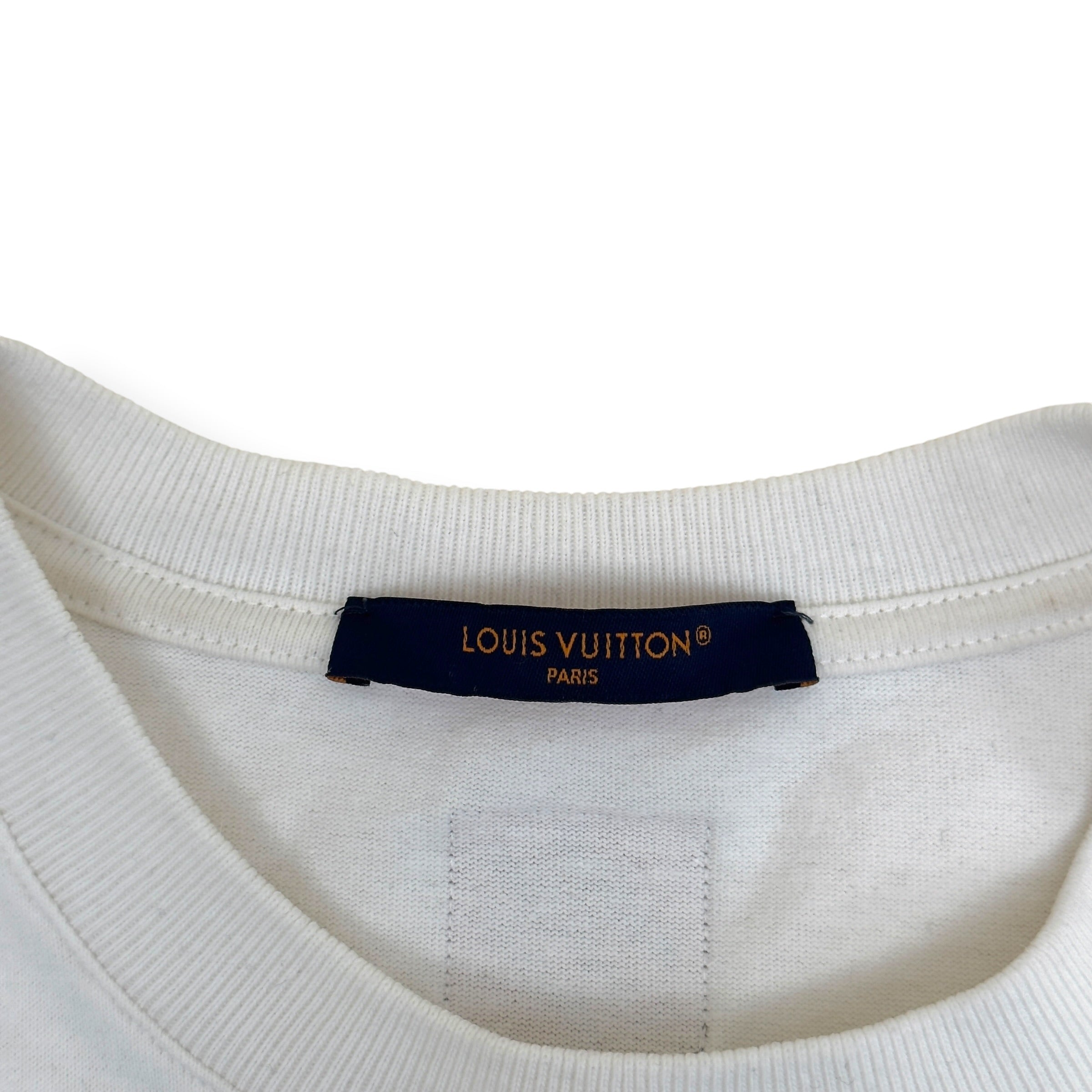 LOUIS VUITTON LOVERS EMBROIDERED T-SHIRT WHITE L