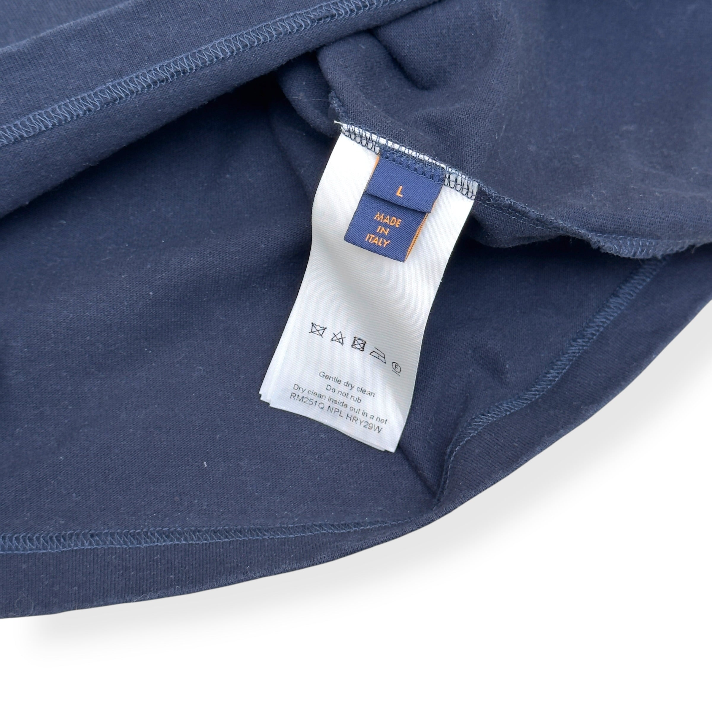 LOUIS VUITTON LOVERS EMBROIDERED T-SHIRT NAVY L