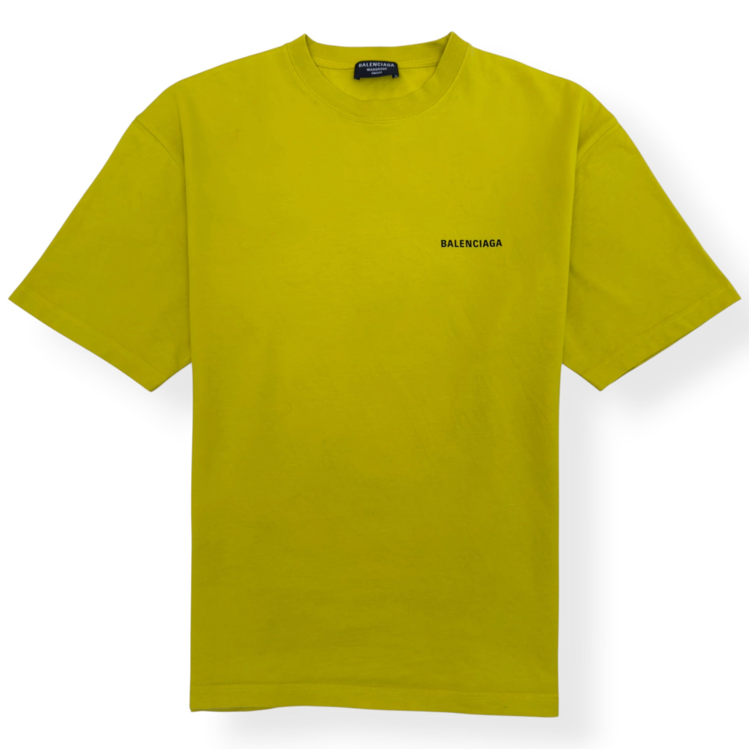 BALENCIAGA LOGO T-SHIRT YELLOW L
