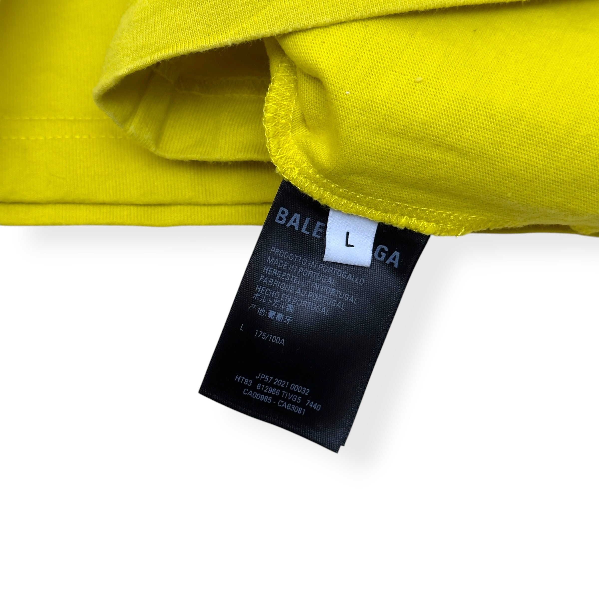 BALENCIAGA LOGO T-SHIRT YELLOW L
