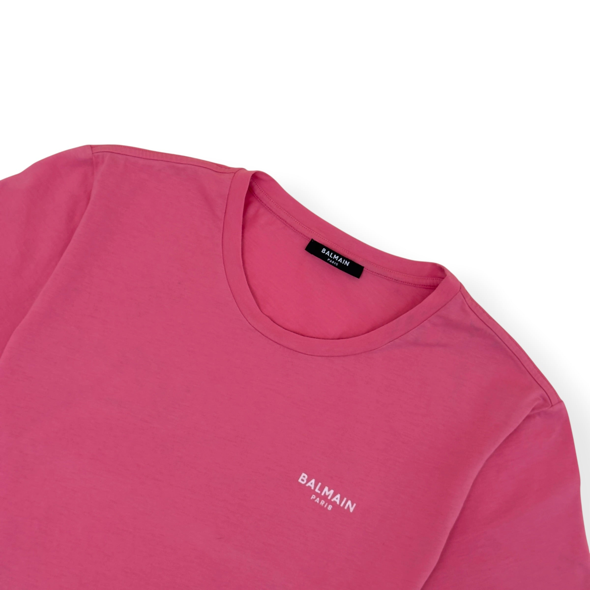 BALMAIN SMALL LOGO T-SHIRT PINK L