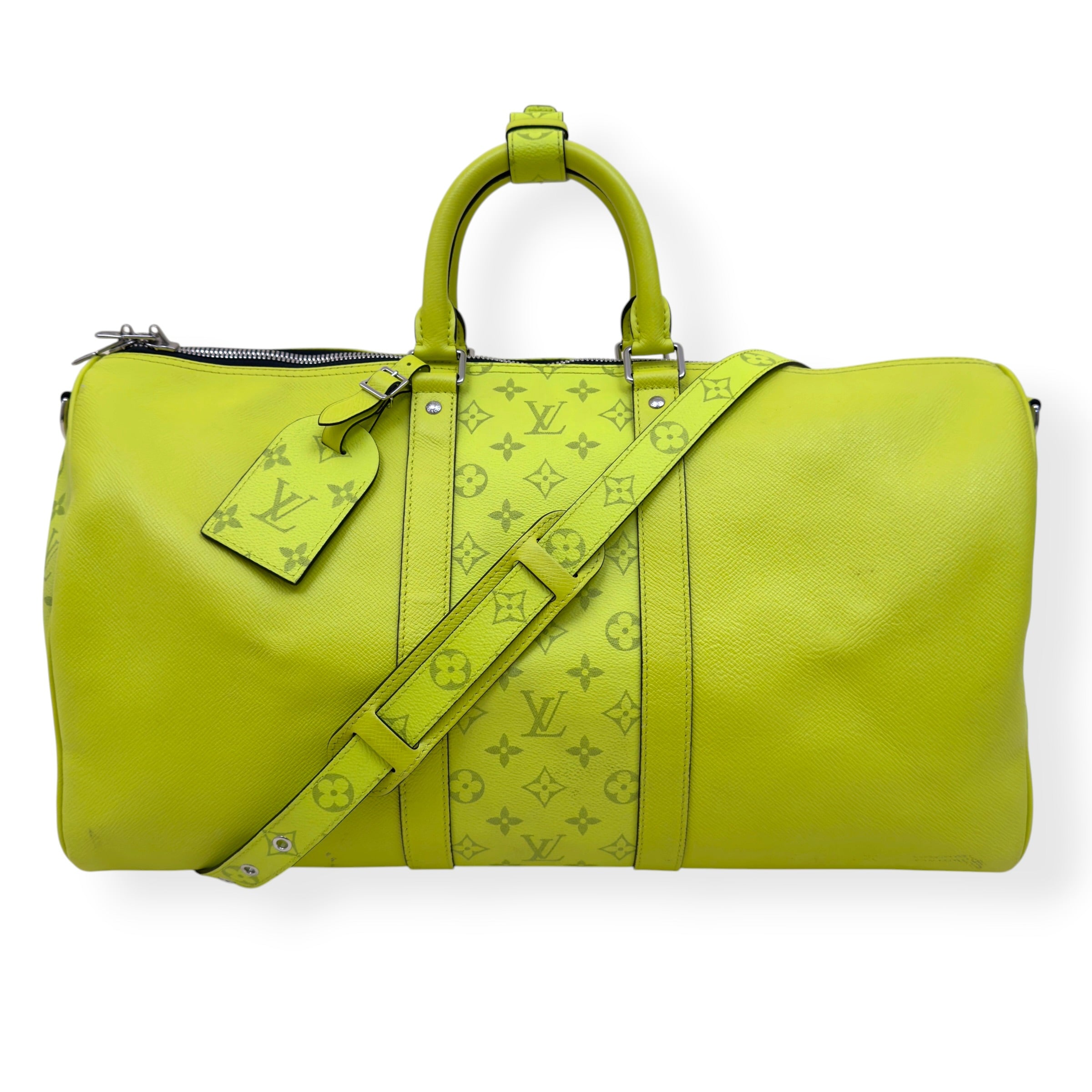 LOUIS VUITTON TAIGARAMA MONOGRAM KEEPALL YELLOW 50