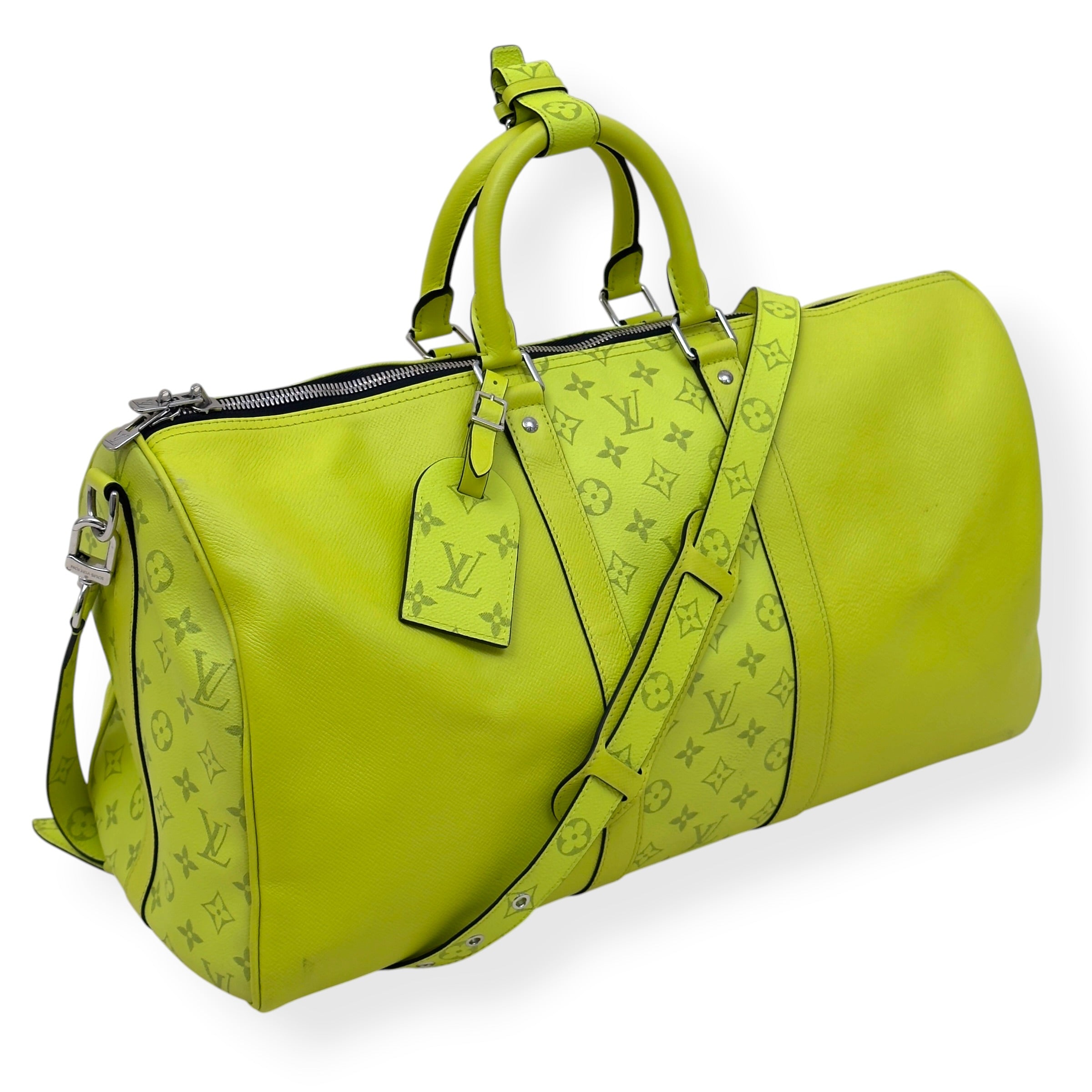 LOUIS VUITTON TAIGARAMA MONOGRAM KEEPALL YELLOW 50