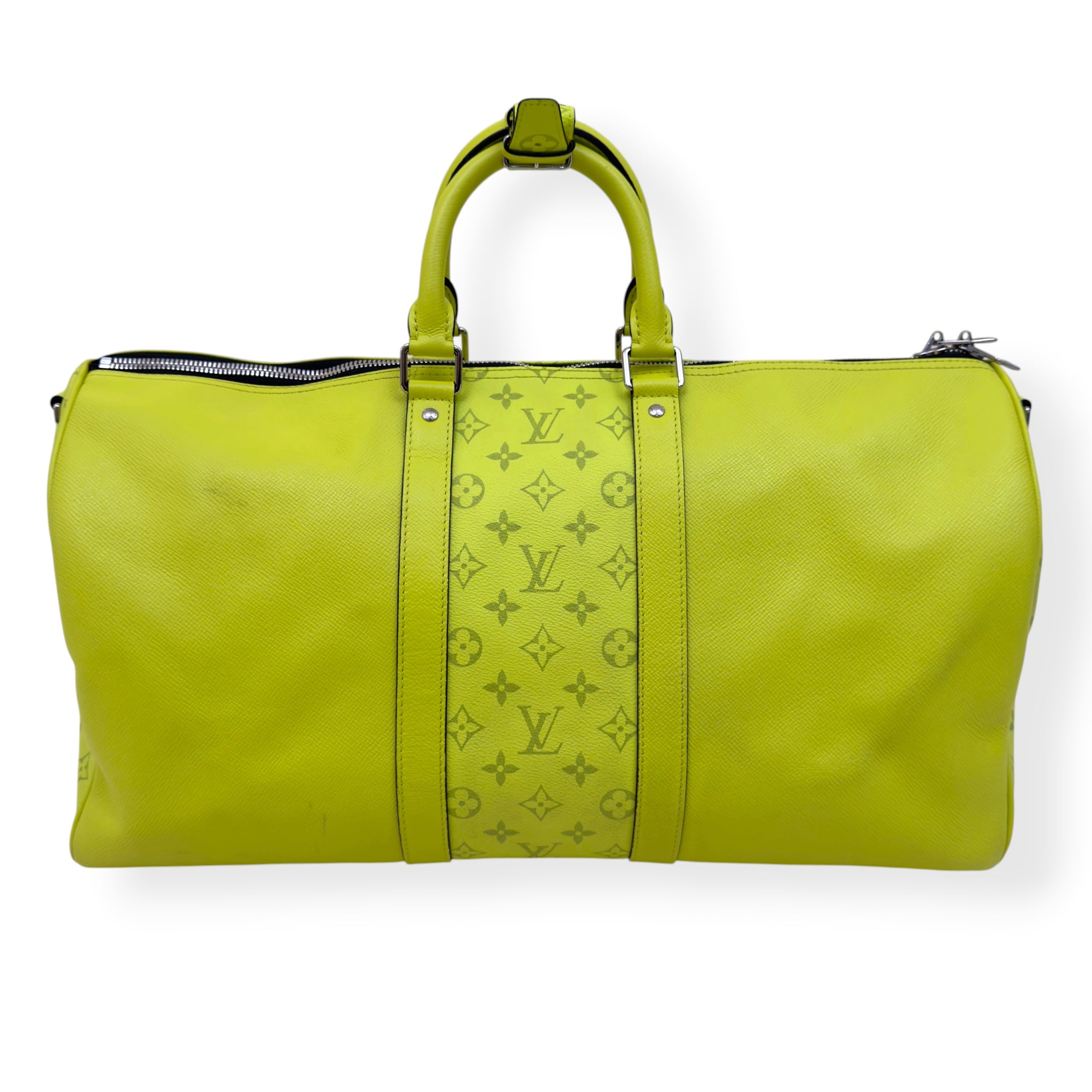LOUIS VUITTON TAIGARAMA MONOGRAM KEEPALL YELLOW 50