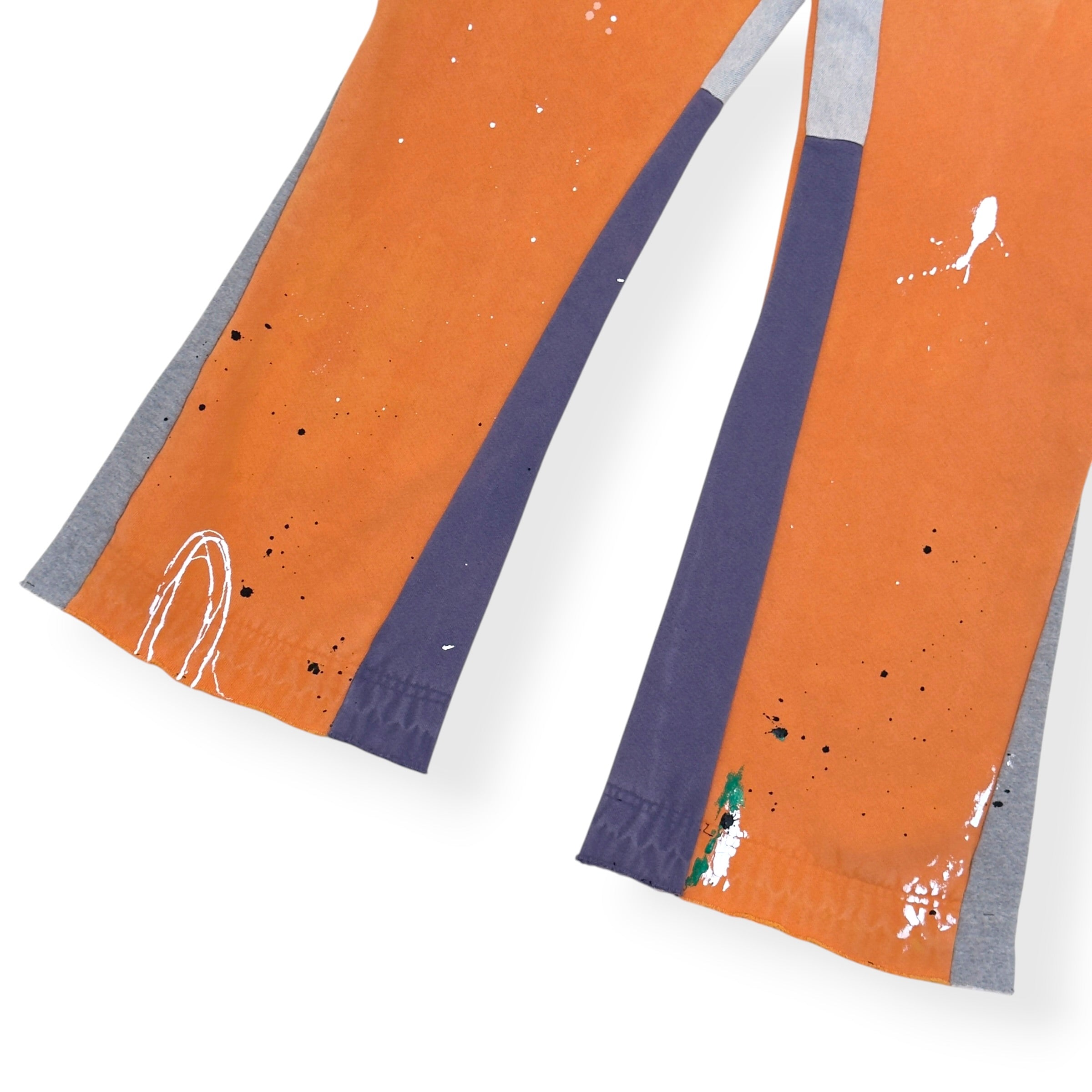 GALLERY DEPT. FLARE DISTRESSED SWEATPANTS ORANGE XL