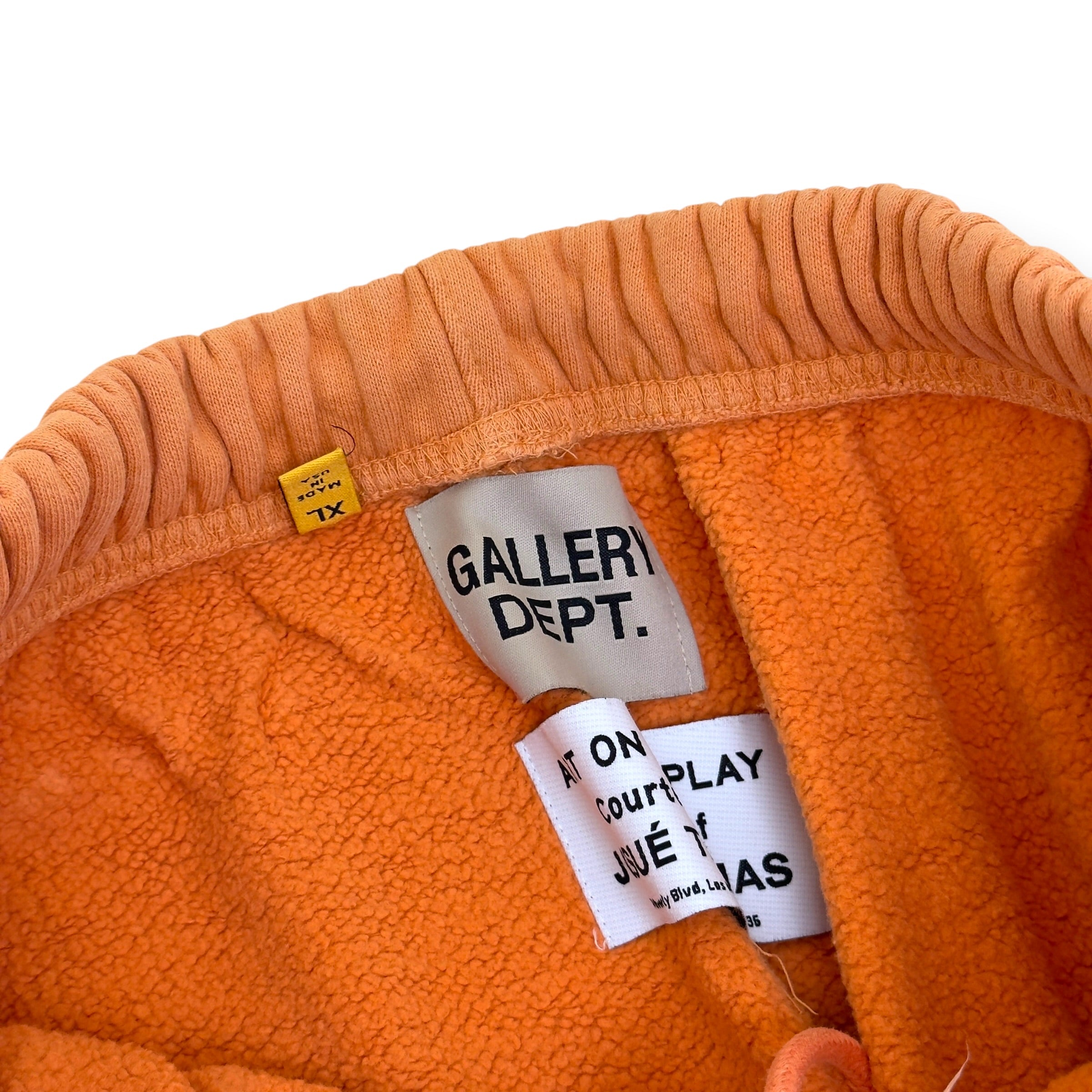 GALLERY DEPT. FLARE DISTRESSED SWEATPANTS ORANGE XL