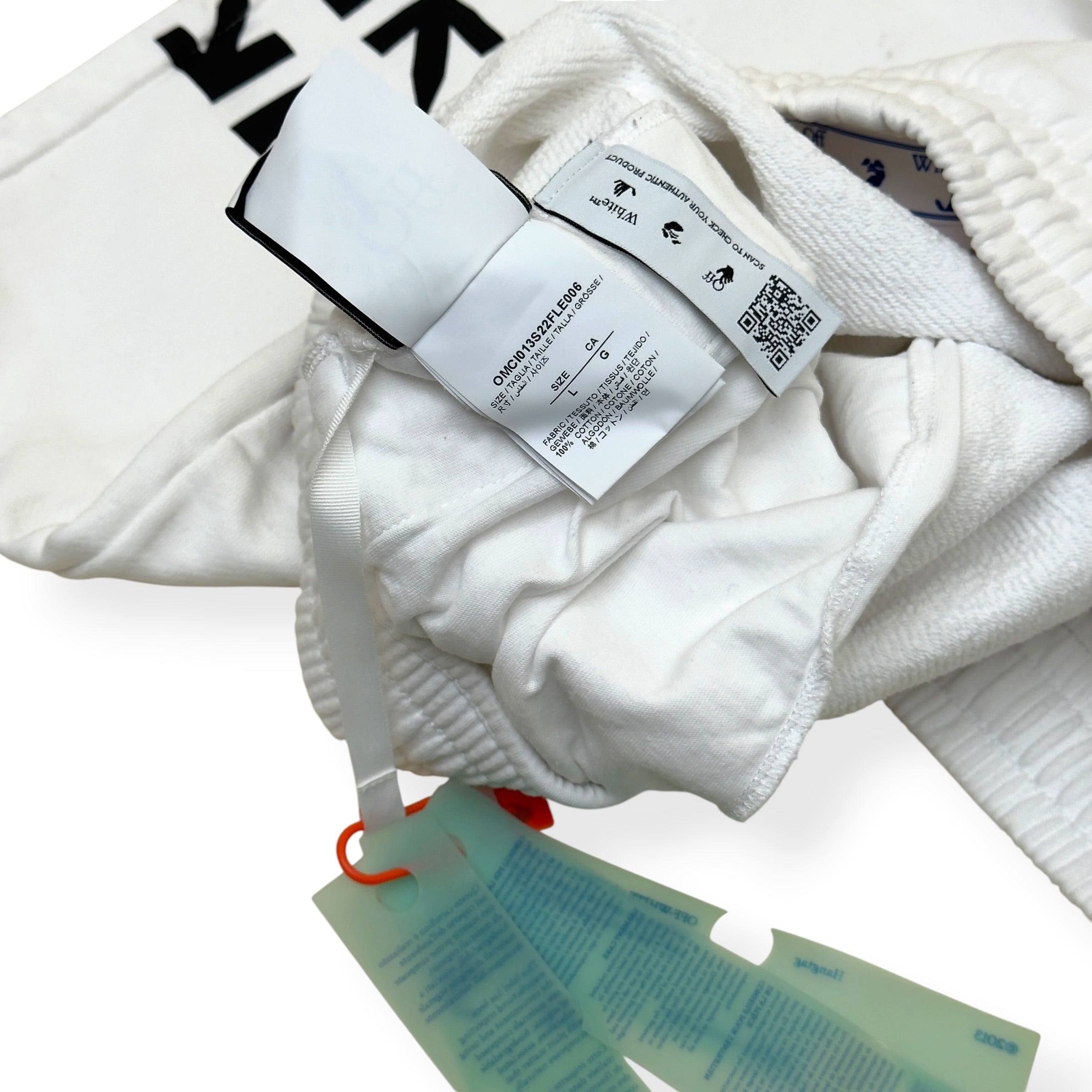 OFF-WHITE LOGO SWEAT SHORTS WHITE L