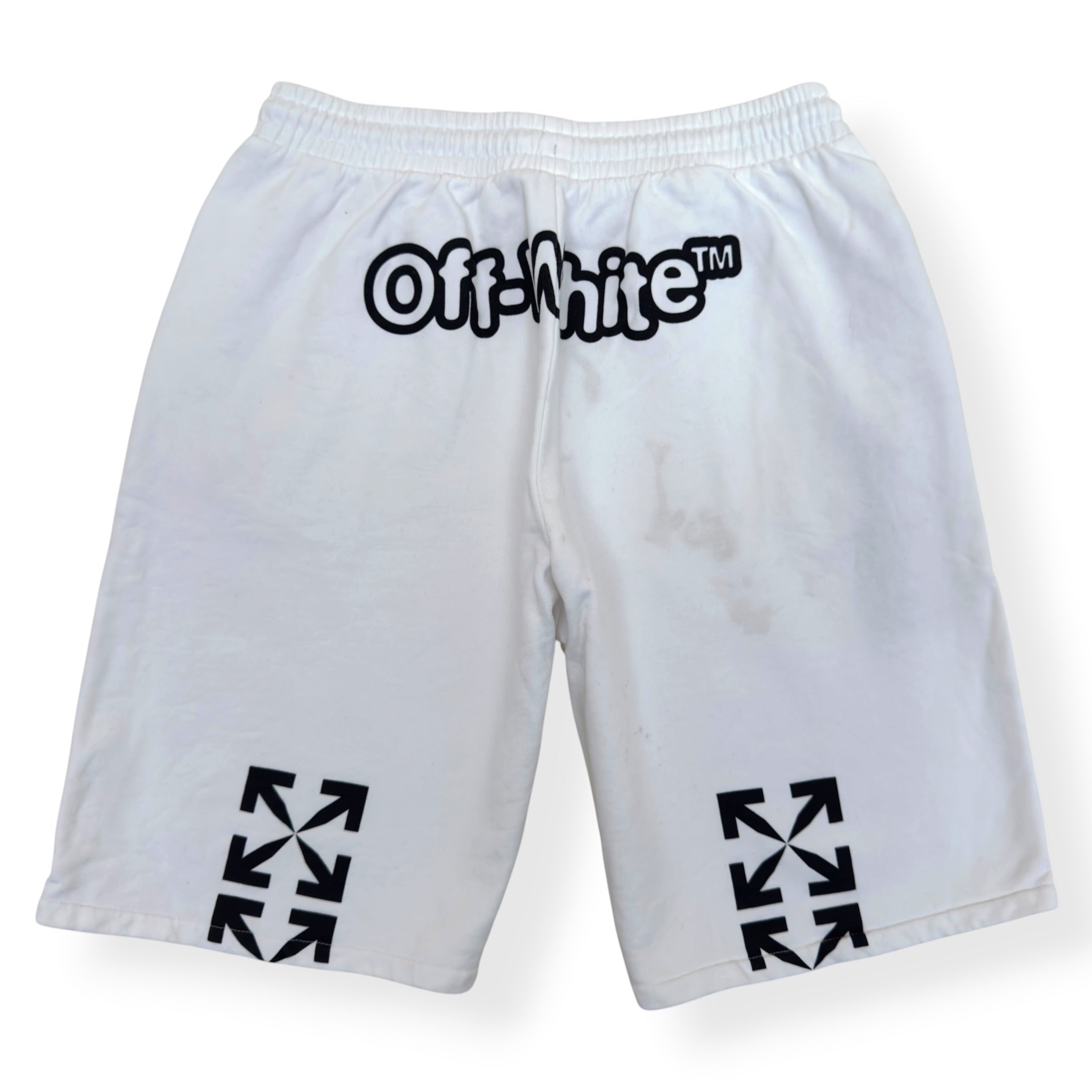OFF-WHITE LOGO SWEAT SHORTS WHITE L