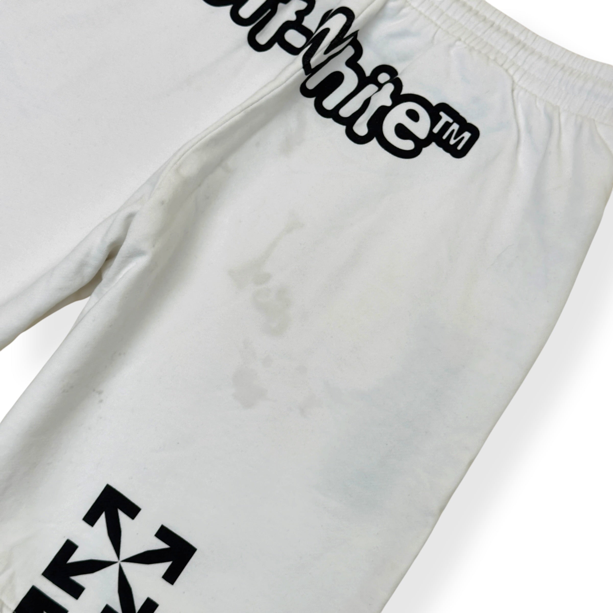 OFF-WHITE LOGO SWEAT SHORTS WHITE L