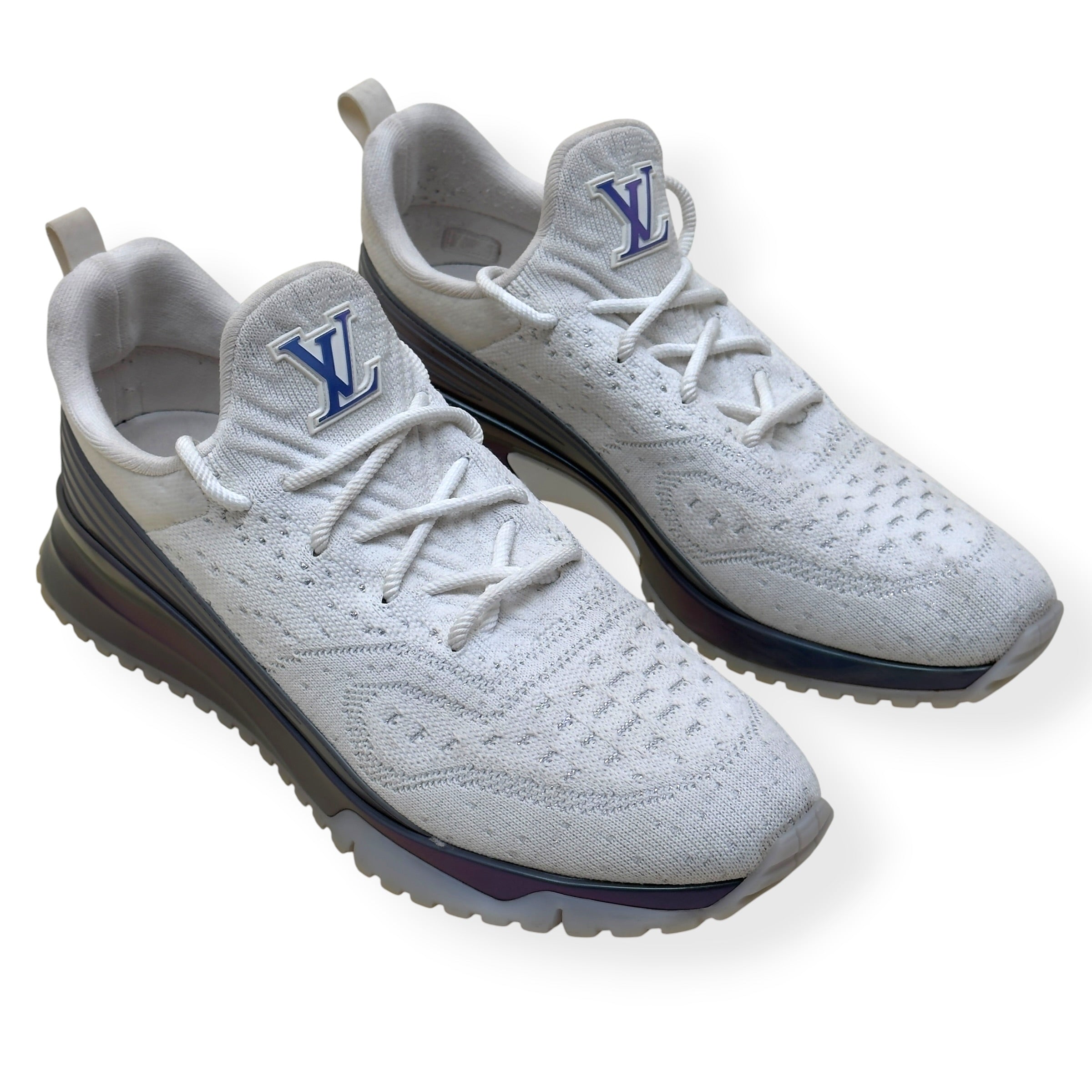 LOUIS VUITTON VNR SNEAKER WHITE / METALLIC UK11