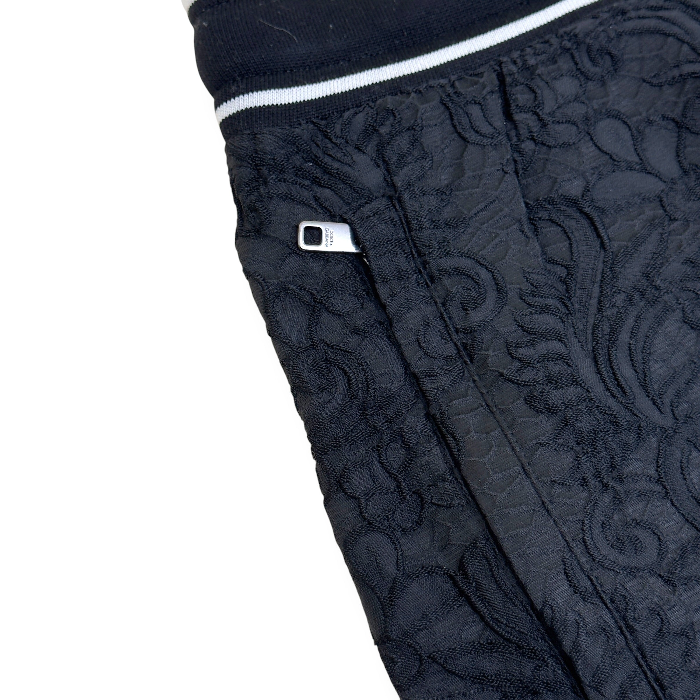 DOLCE GABBANA LOGO TRACK PANTS BLACK 52 / L