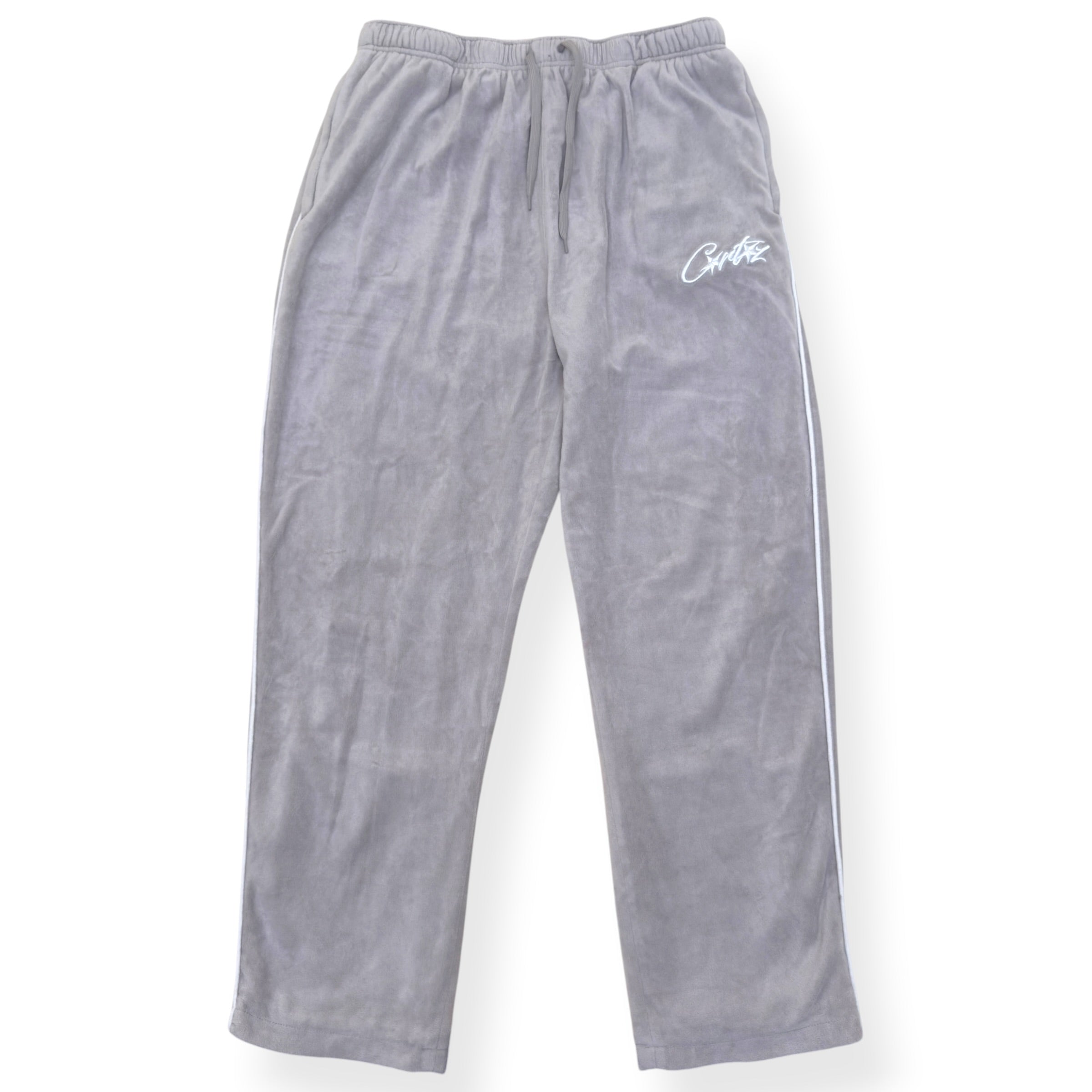 CORTEIZ VELOUR TRACKSUIT BOTTOMS GREY XL