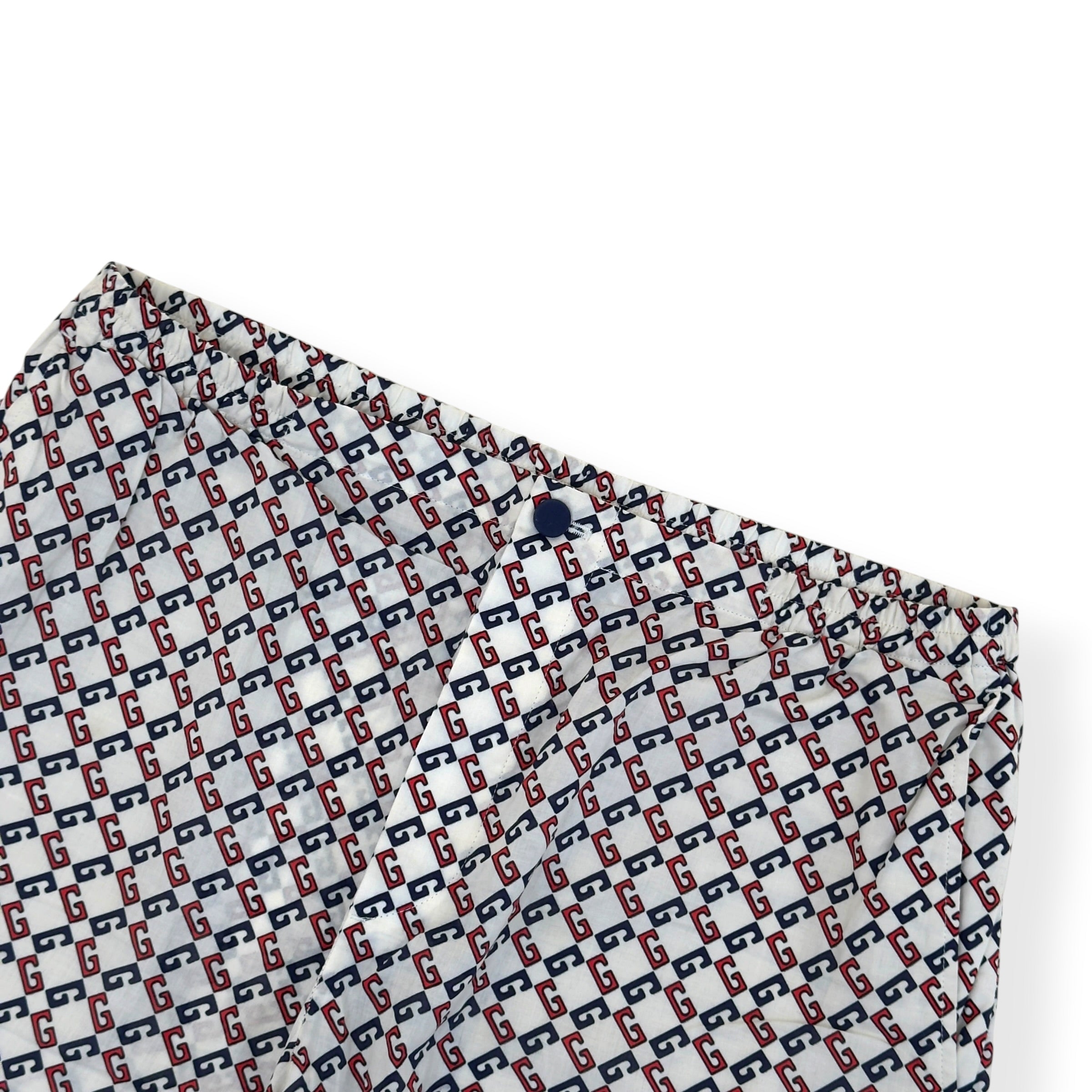 GUCCI GG MONOGRAM OVERSIZED SHORTS WHITE / BLUE / RED 48 / S