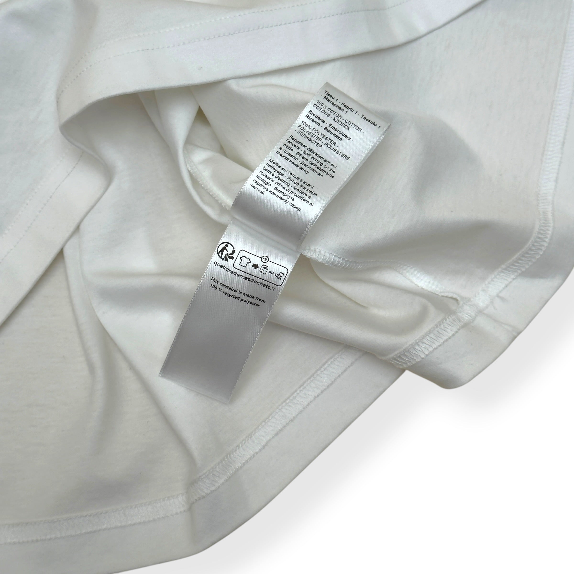 LANVIN CURB LOGO T-SHIRT WHITE / YELLOW L
