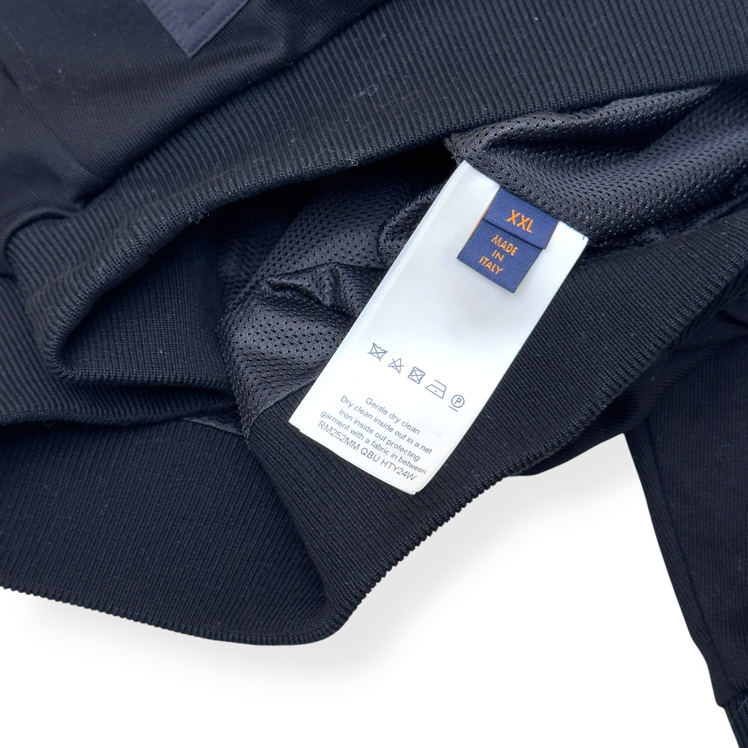 LOUIS VUITTON HYBRID JERSEY BLOUSON BLACK / WHITE XXL