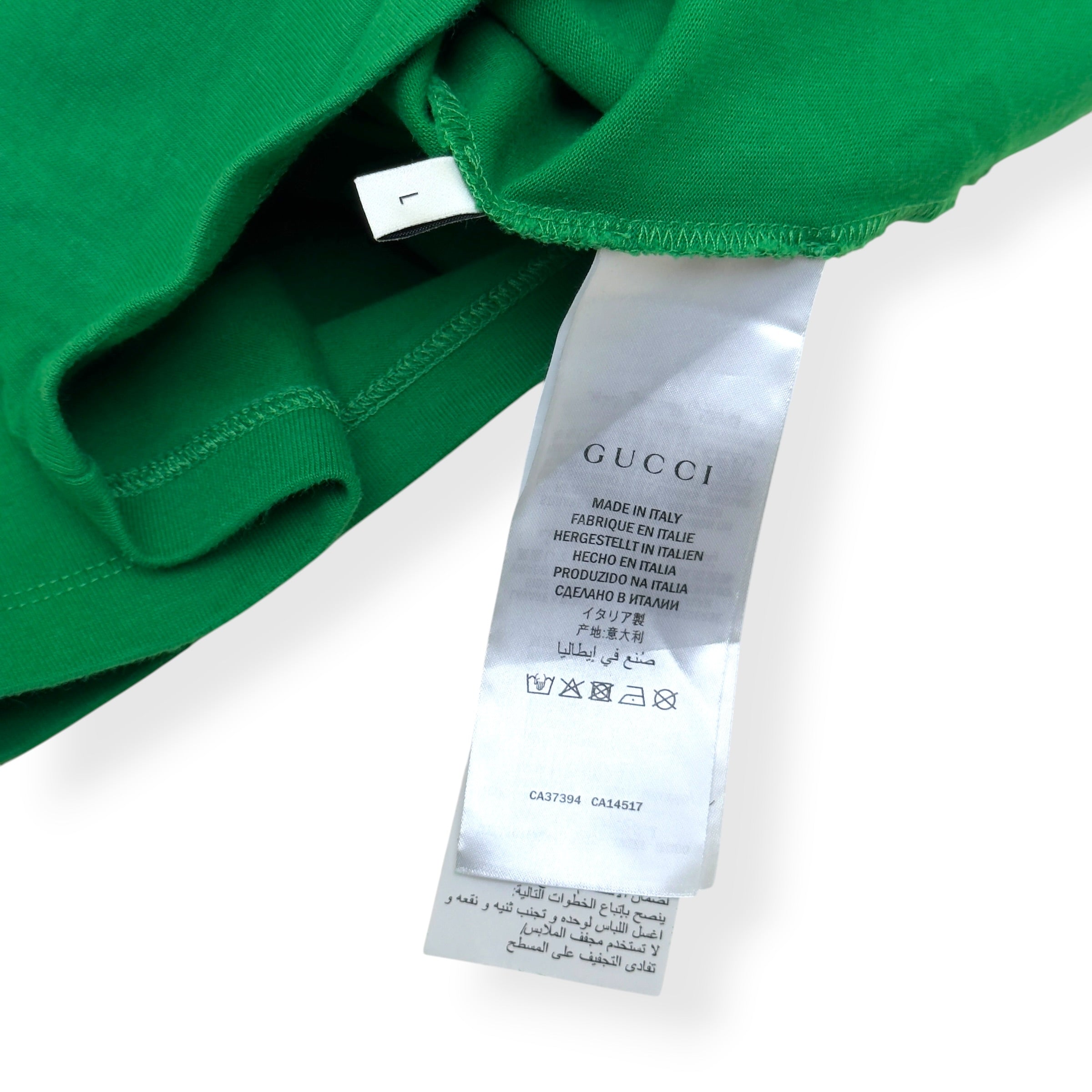 GUCCI TENNIS LOGO T-SHIRT GREEN L