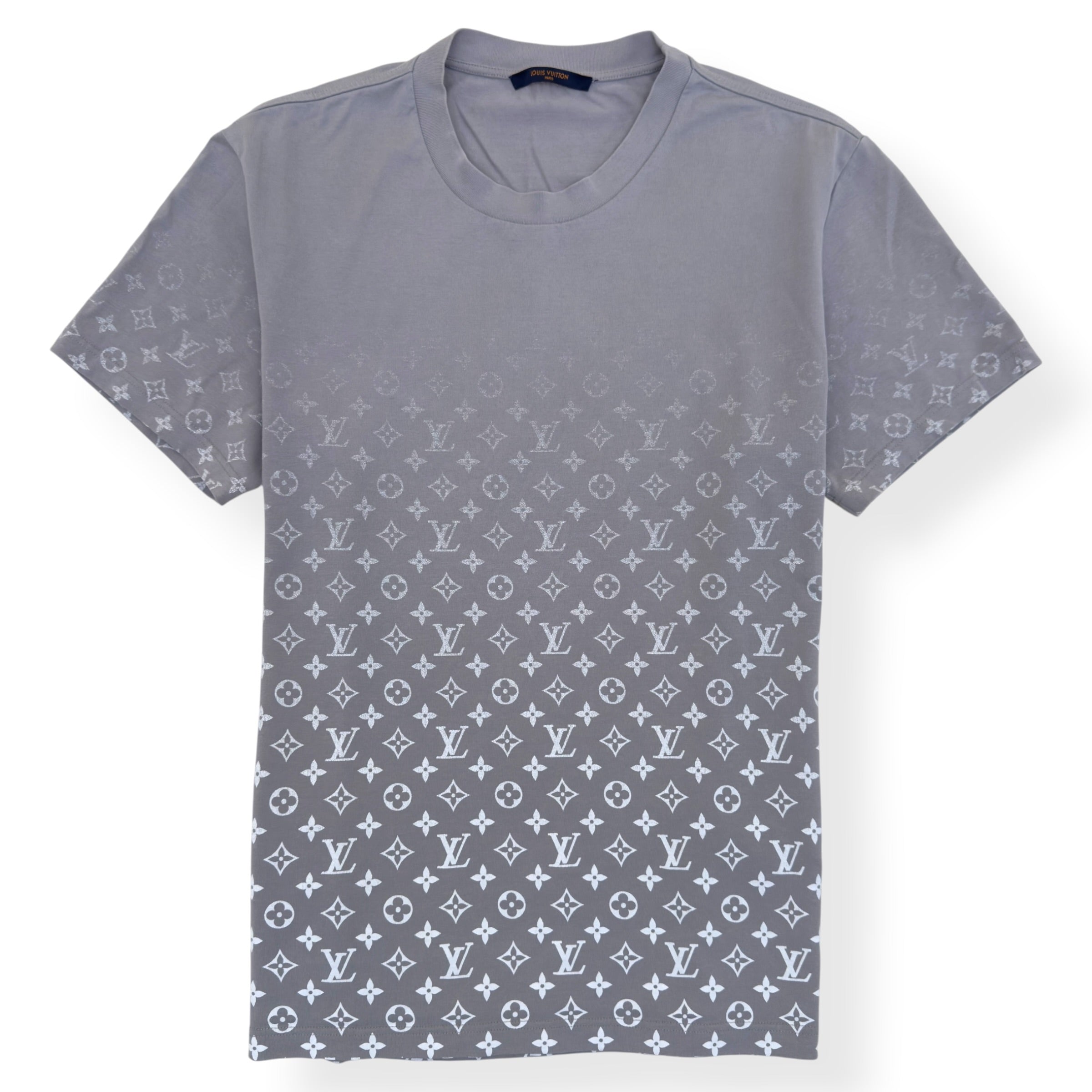 LOUIS VUITTON MONOGRAM GRADIENT T-SHIRT GREY / WHITE XL