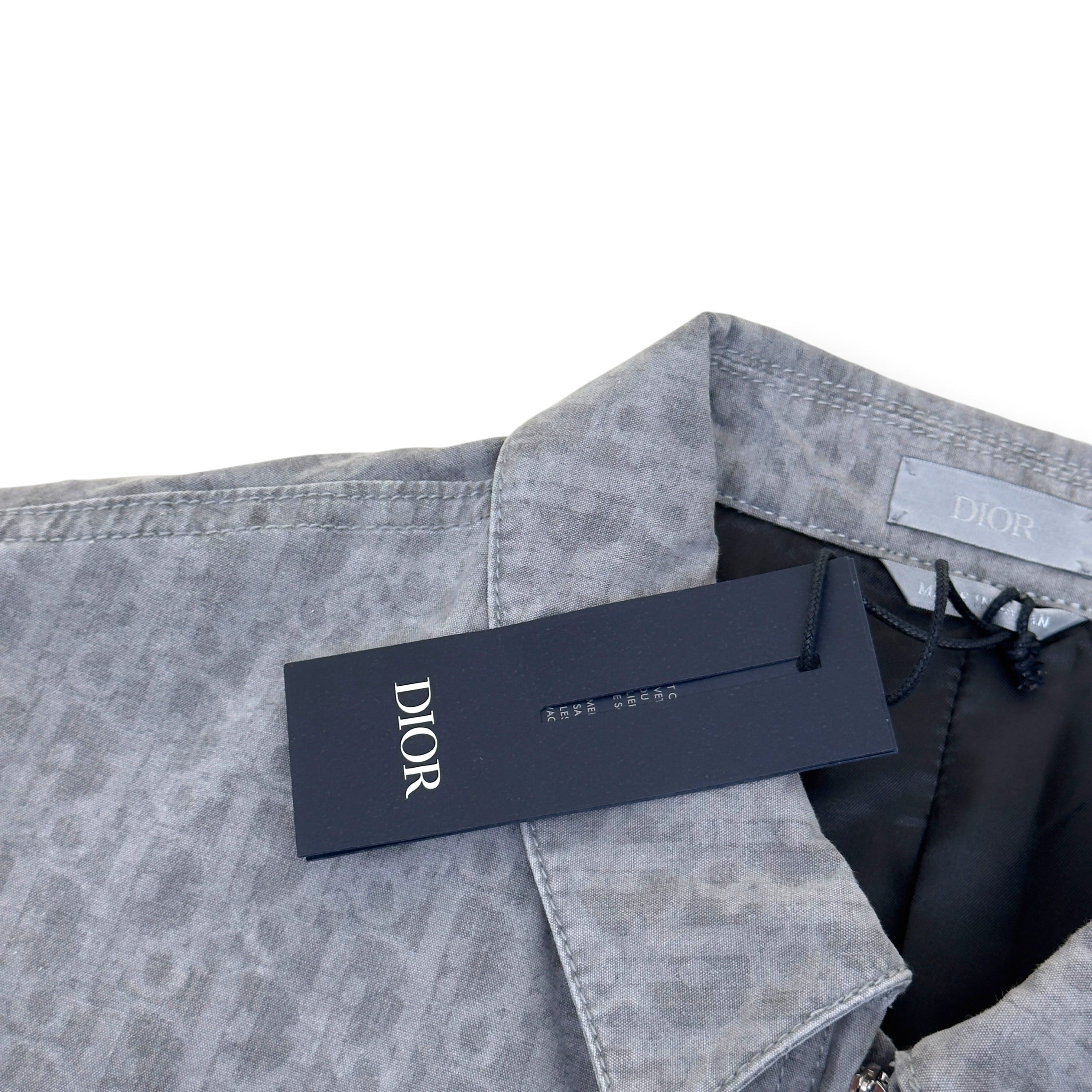 DIOR OBLIQUE ZIP-UP JACKET GREY 54 / XXL