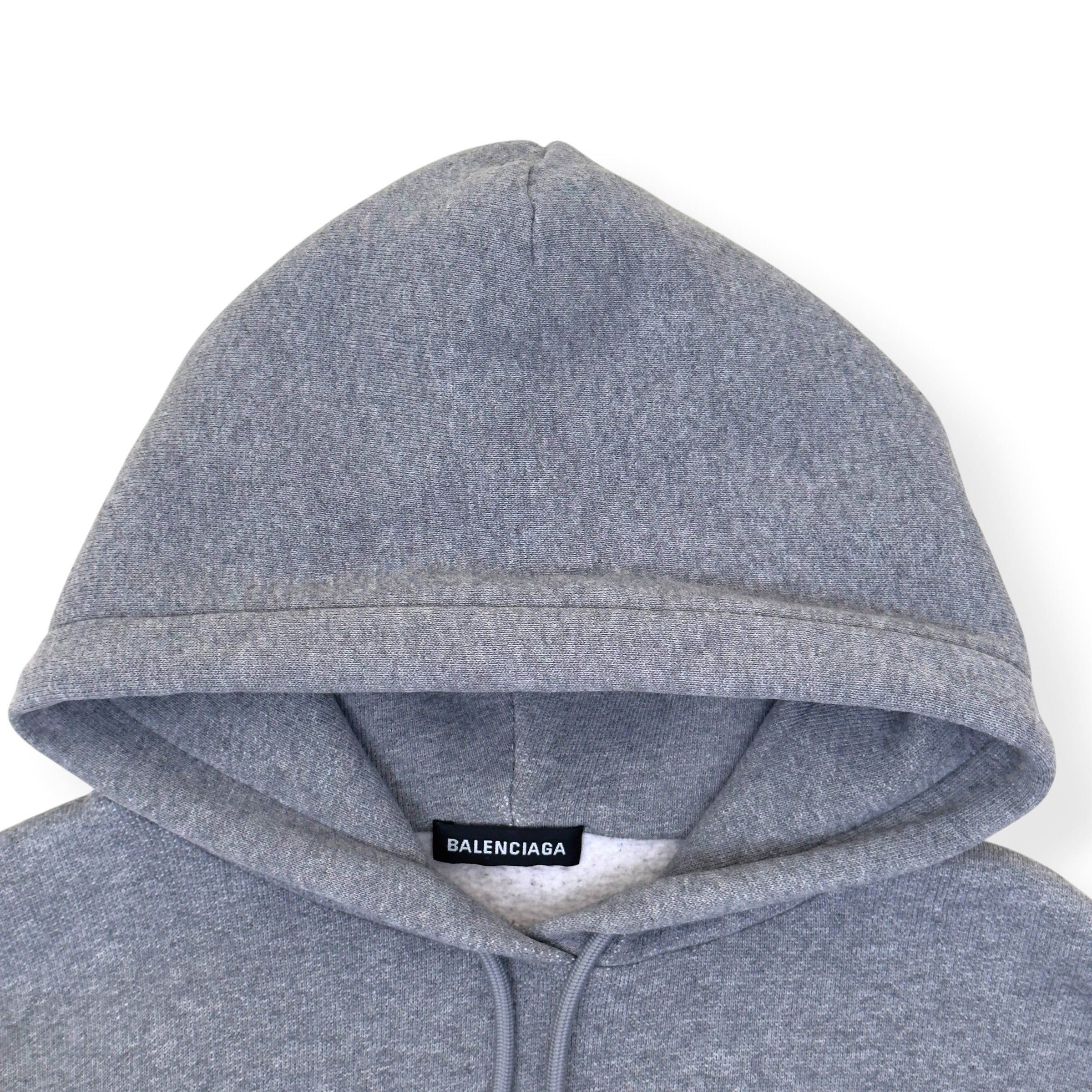 BALENCIAGA BB CREST LOGO HOODIE GREY L