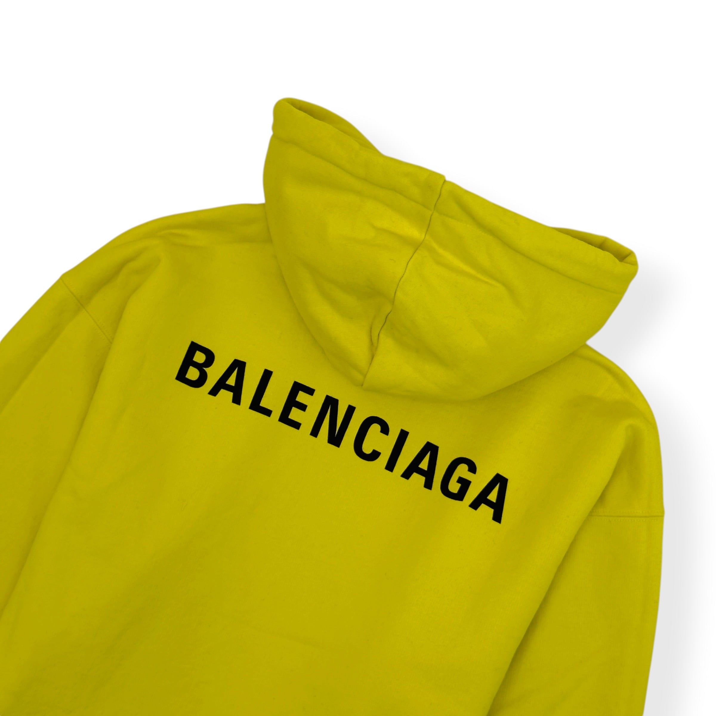 BALENCIAGA LOGO HOODIE YELLOW L