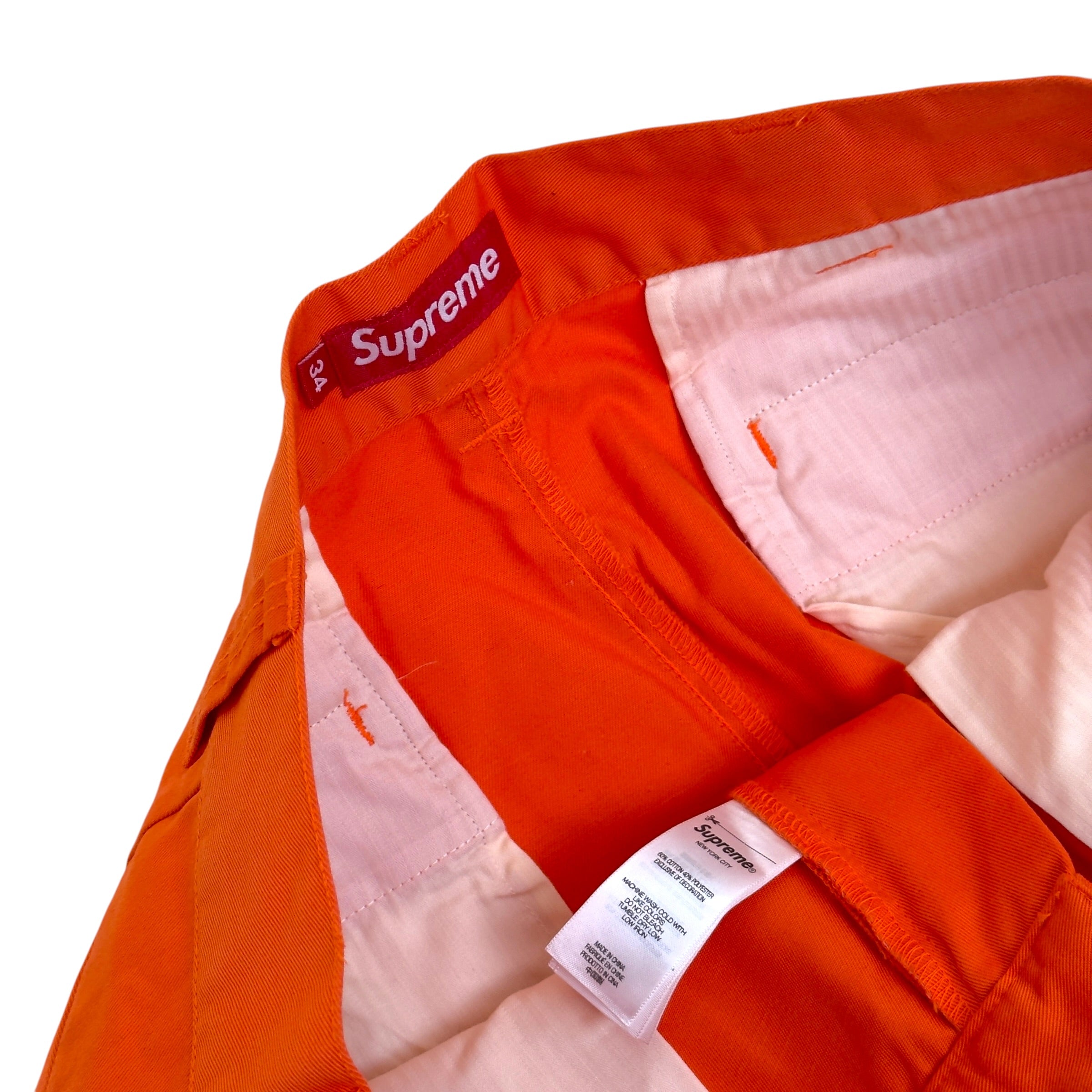 SUPREME X TOY MACHINE TROUSERS ORANGE 34 / L