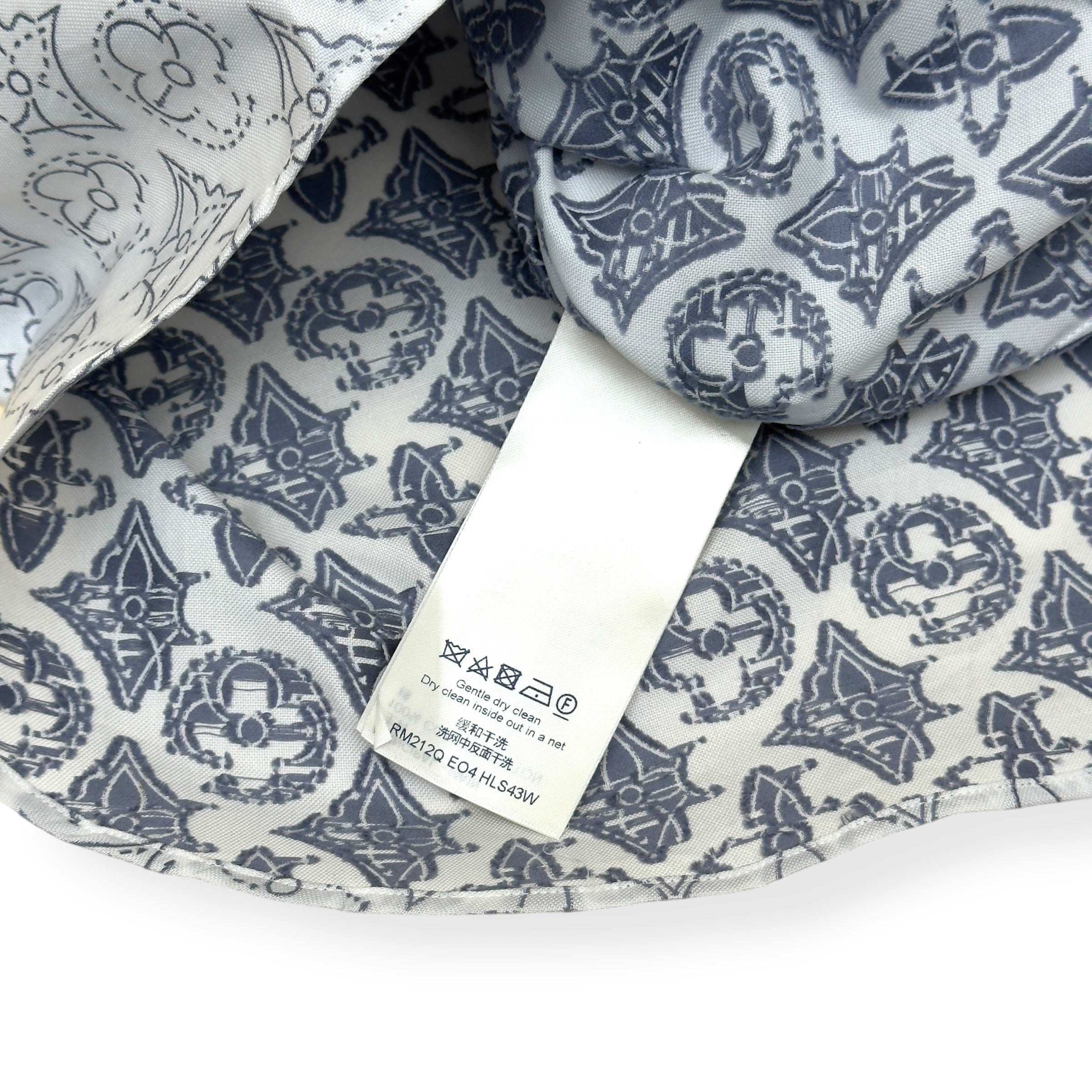 LOUIS VUITTON MONOGRAM SHIRT WHITE / GREY L