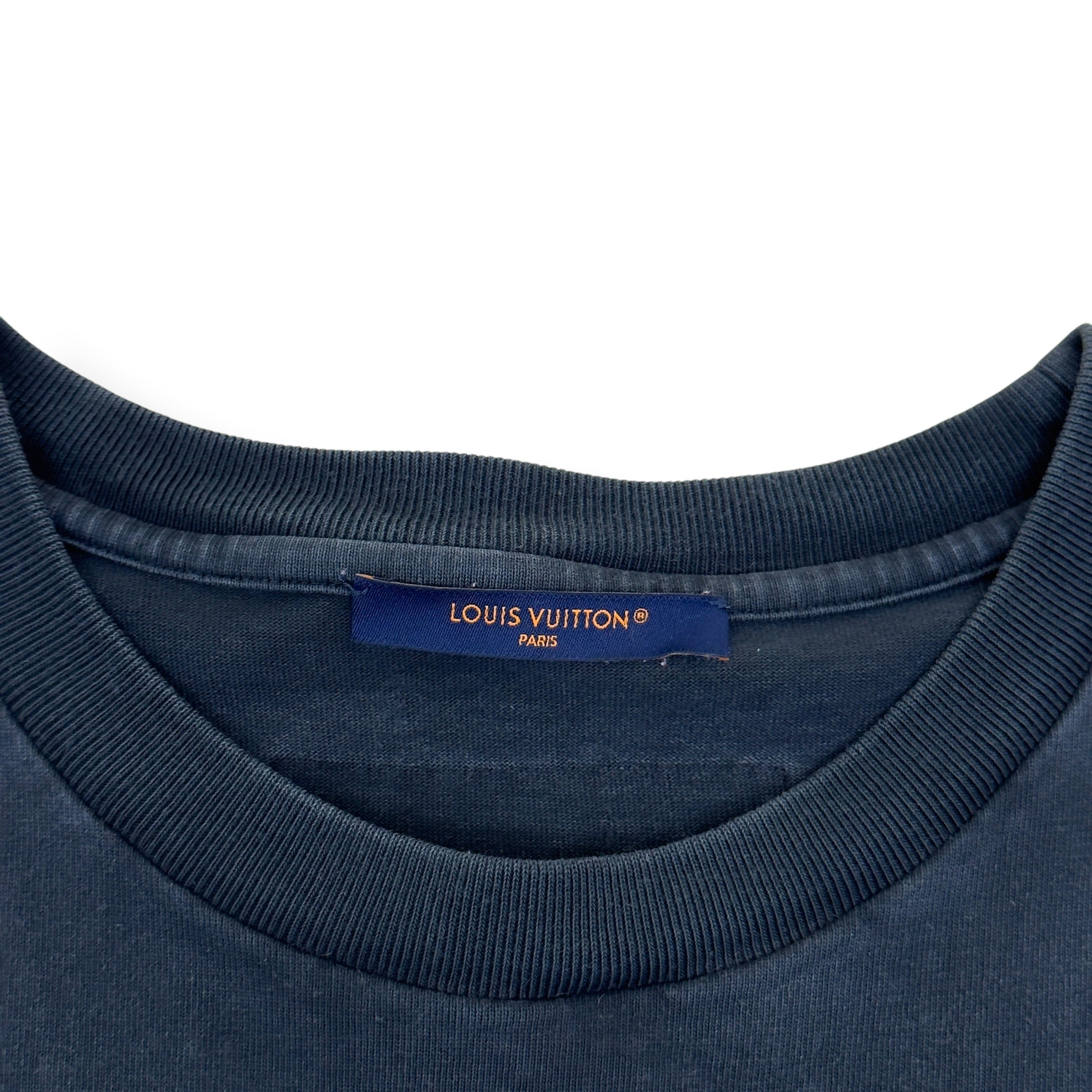 LOUIS VUITTON CREW NECK T-SHIRT BLACK XL