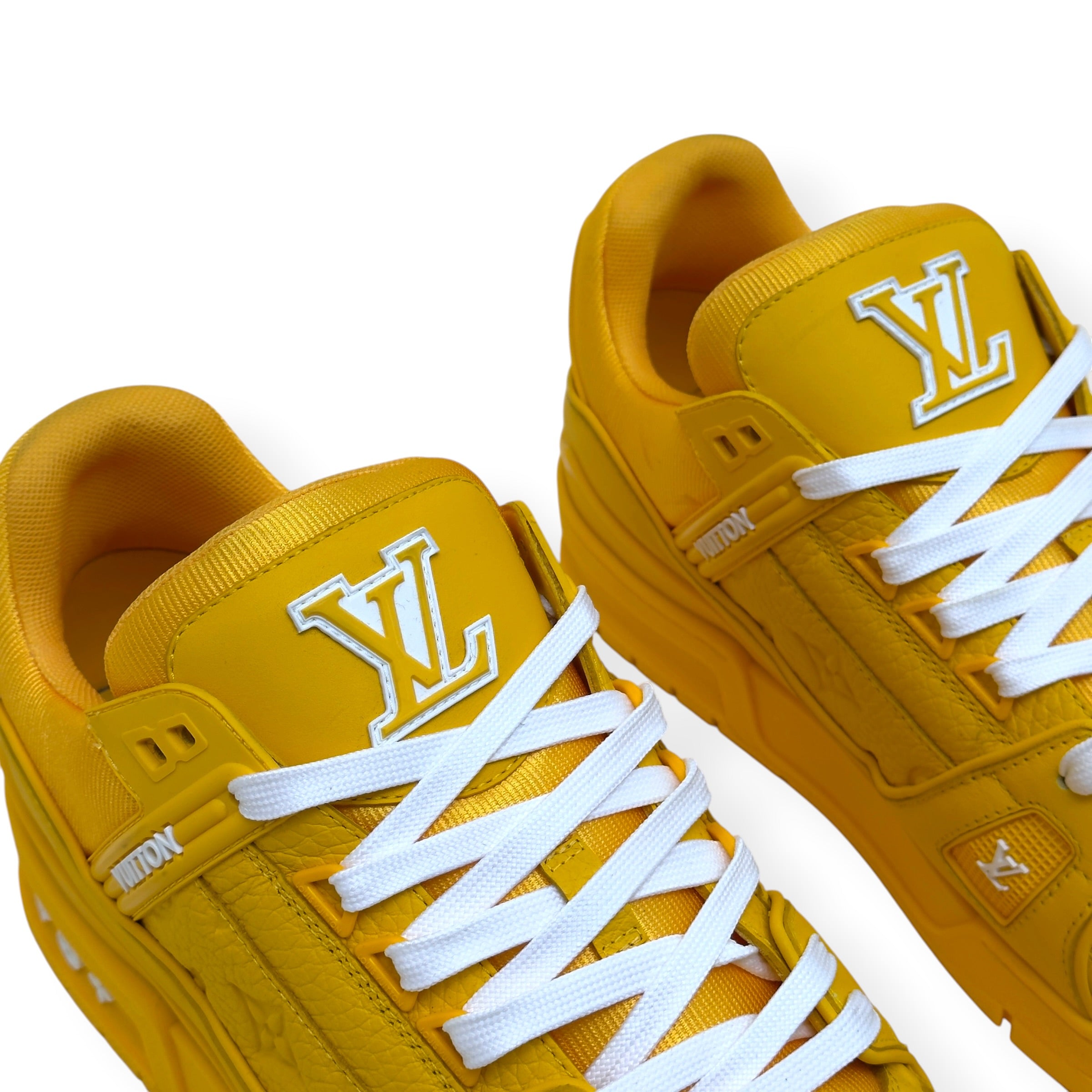 LOUIS VUITTON LV TRAINER SNEAKER YELLOW UK10