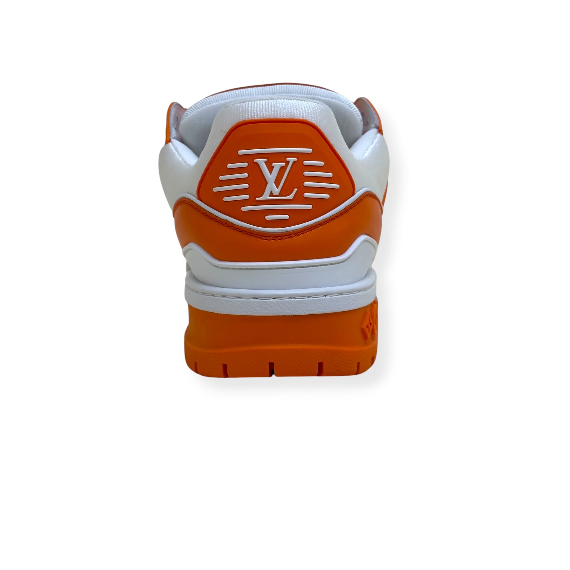 LOUIS VUITTON MAXI LV TRAINER SNEAKER ORANGE / WHITE UK9