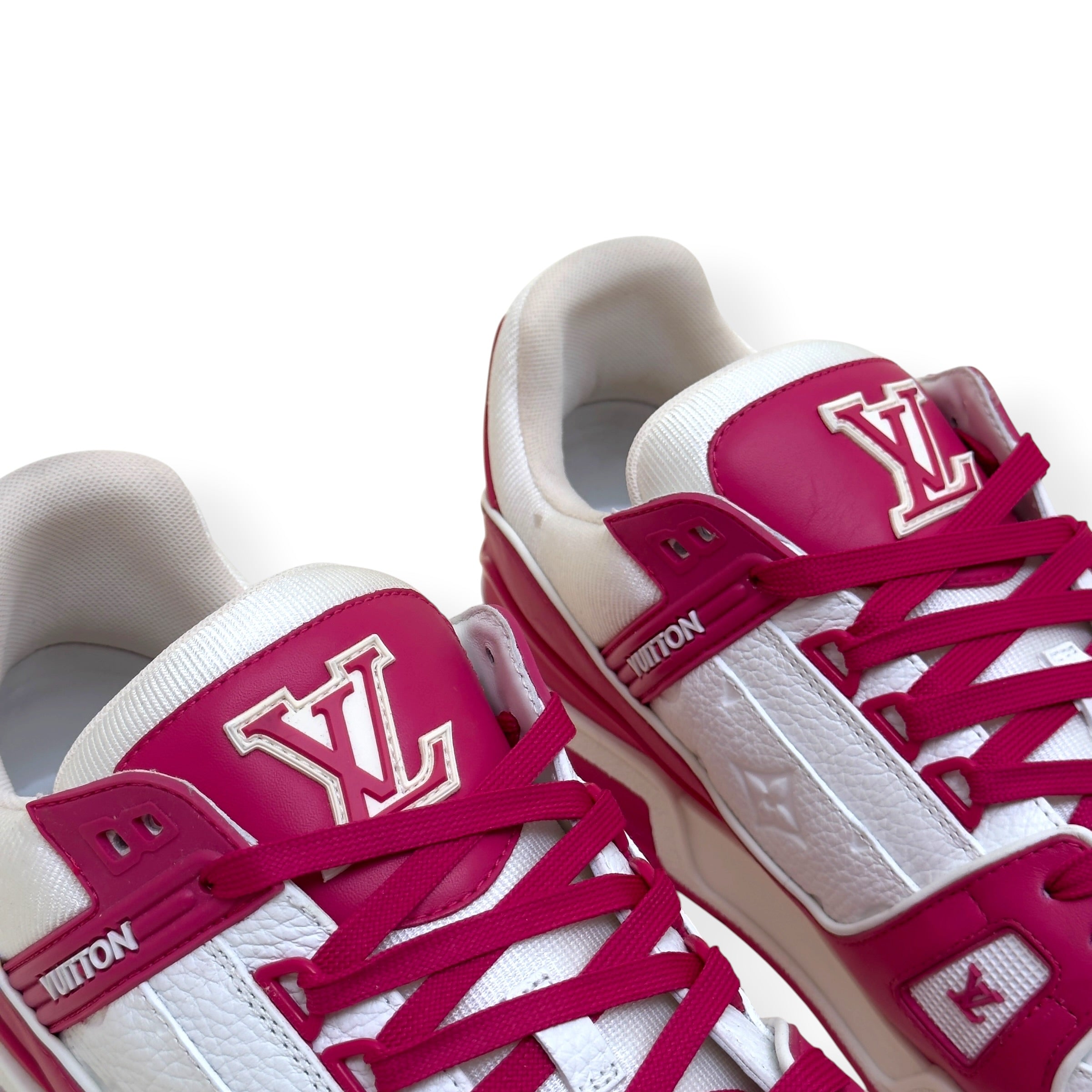 LOUIS VUITTON LV TRAINER SNEAKER PINK / WHITE UK10
