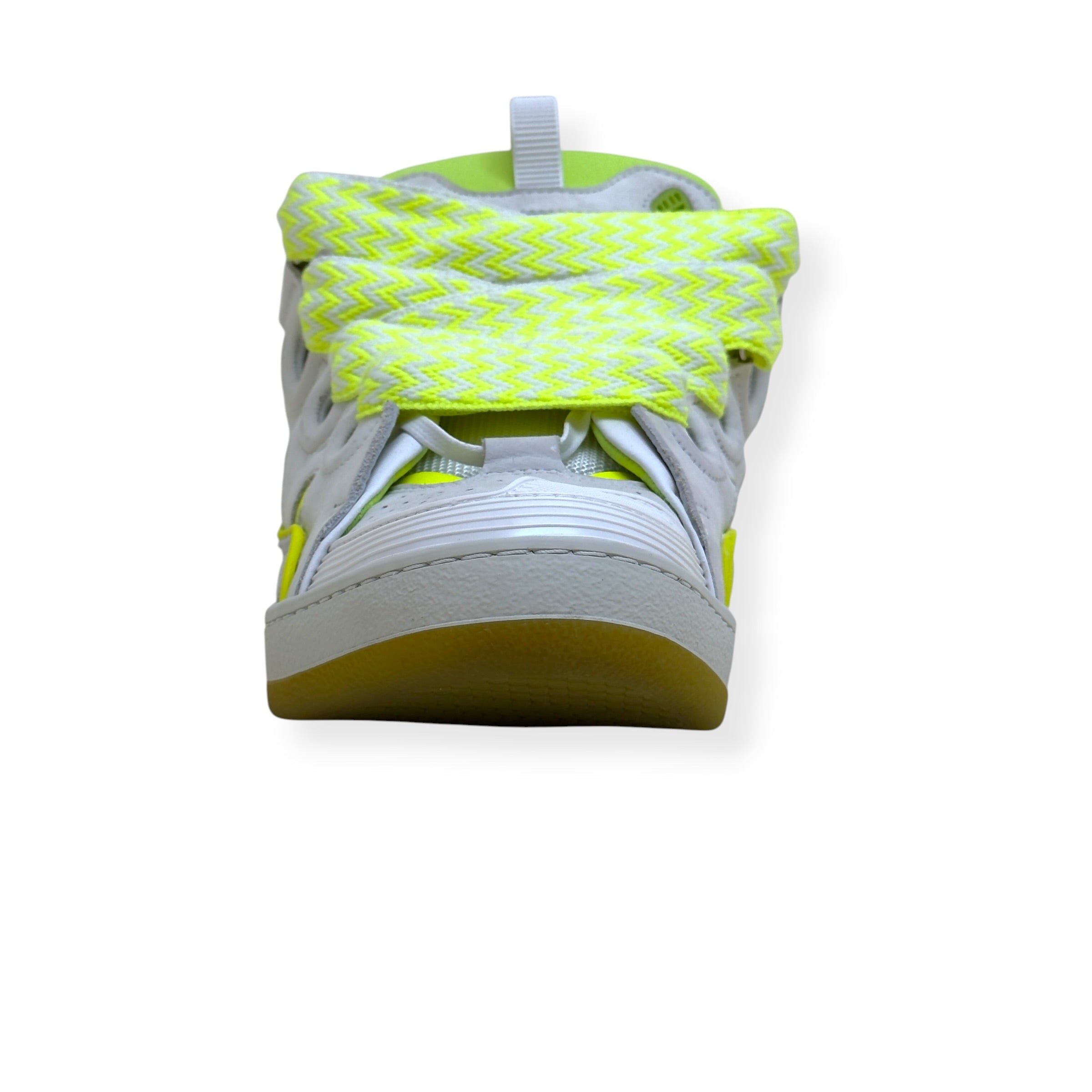 LANVIN CURB SNEAKER WHITE / NEON YELLOW 46 / UK11