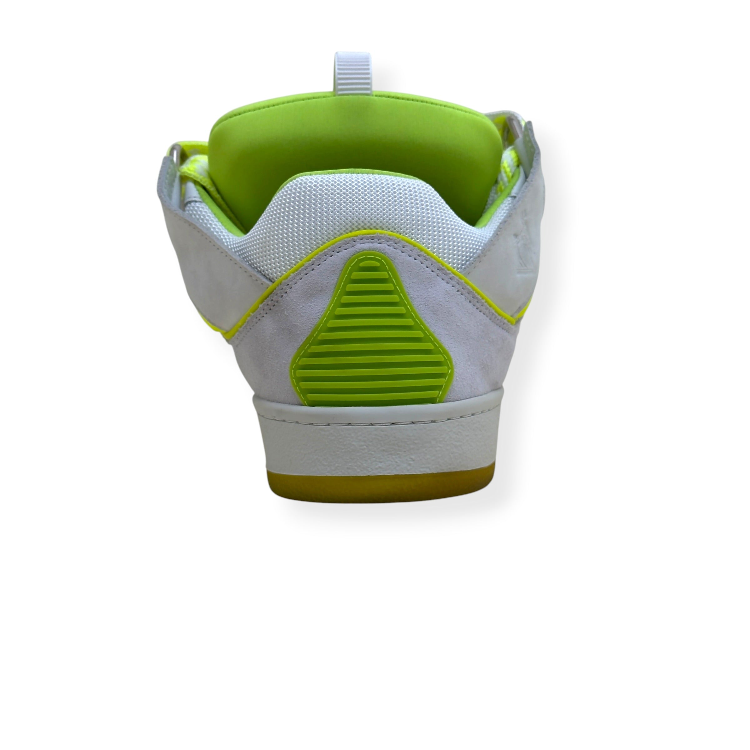 LANVIN CURB SNEAKER WHITE / NEON YELLOW 46 / UK11