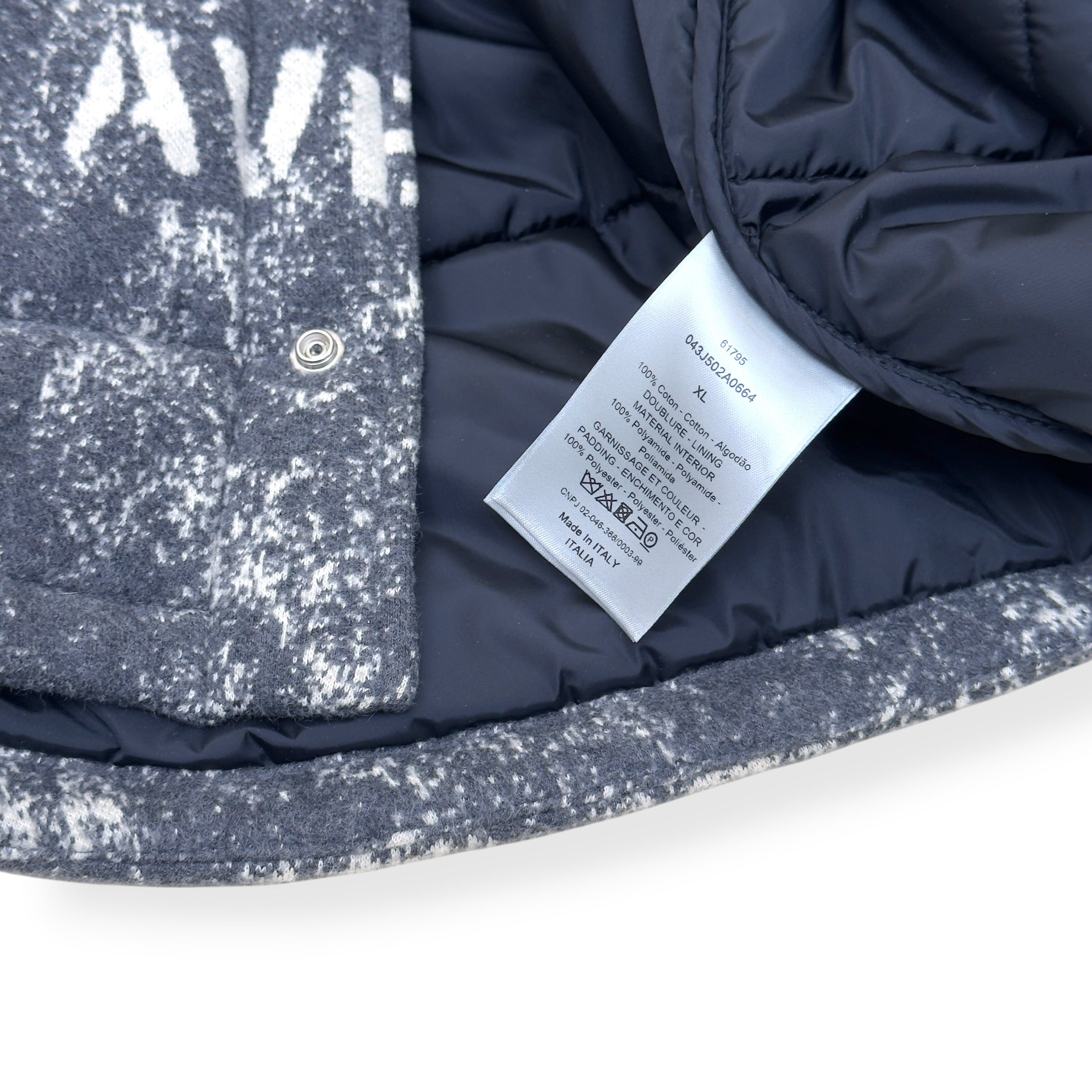 DIOR CHRISTIAN DIOR ATELIER PADDED JACKET GREY XL