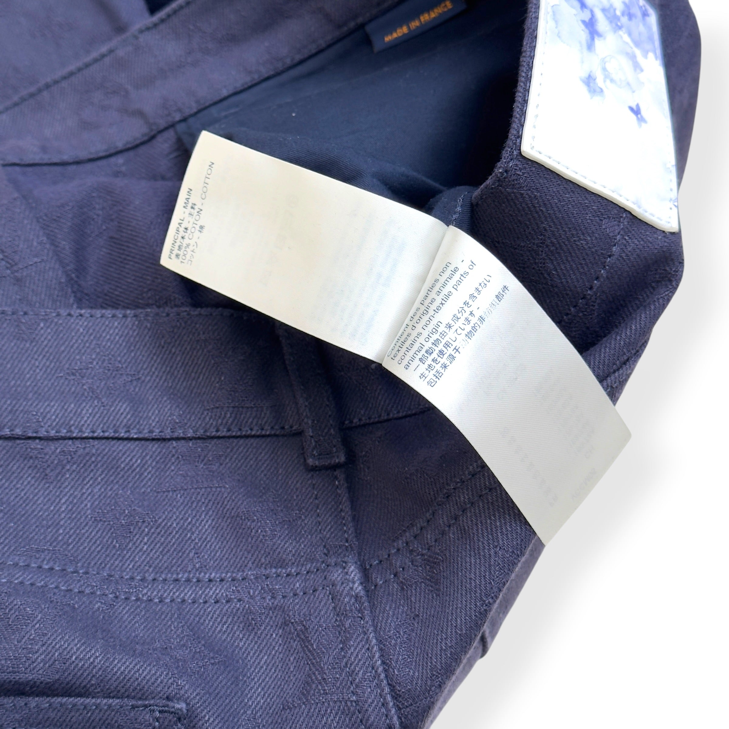 LOUIS VUITTON WATERCOLOUR MONOGRAM DENIM JEANS NAVY 36 / XL