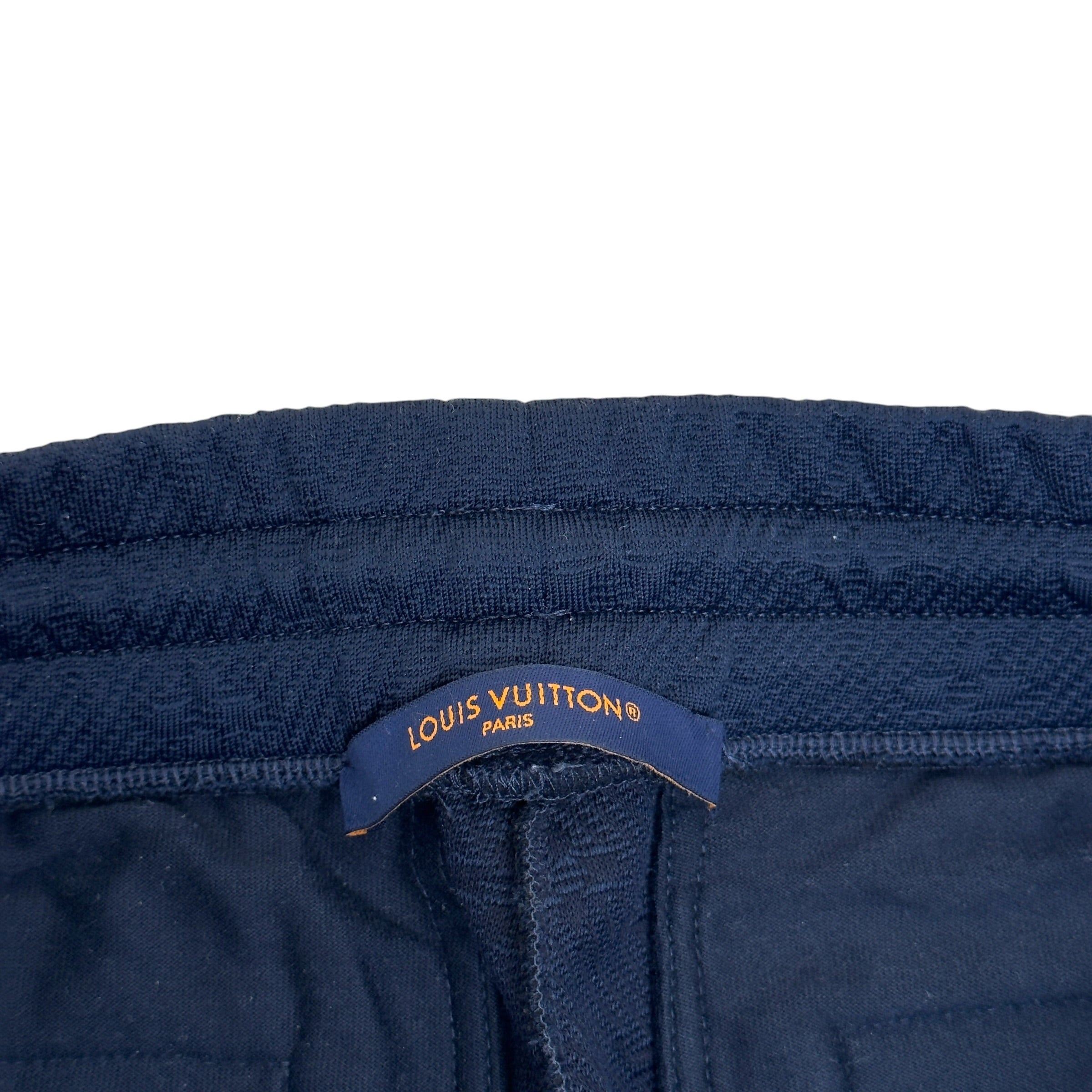LOUIS VUITTON MONOGRAM JACQUARD JOGGERS NAVY XL