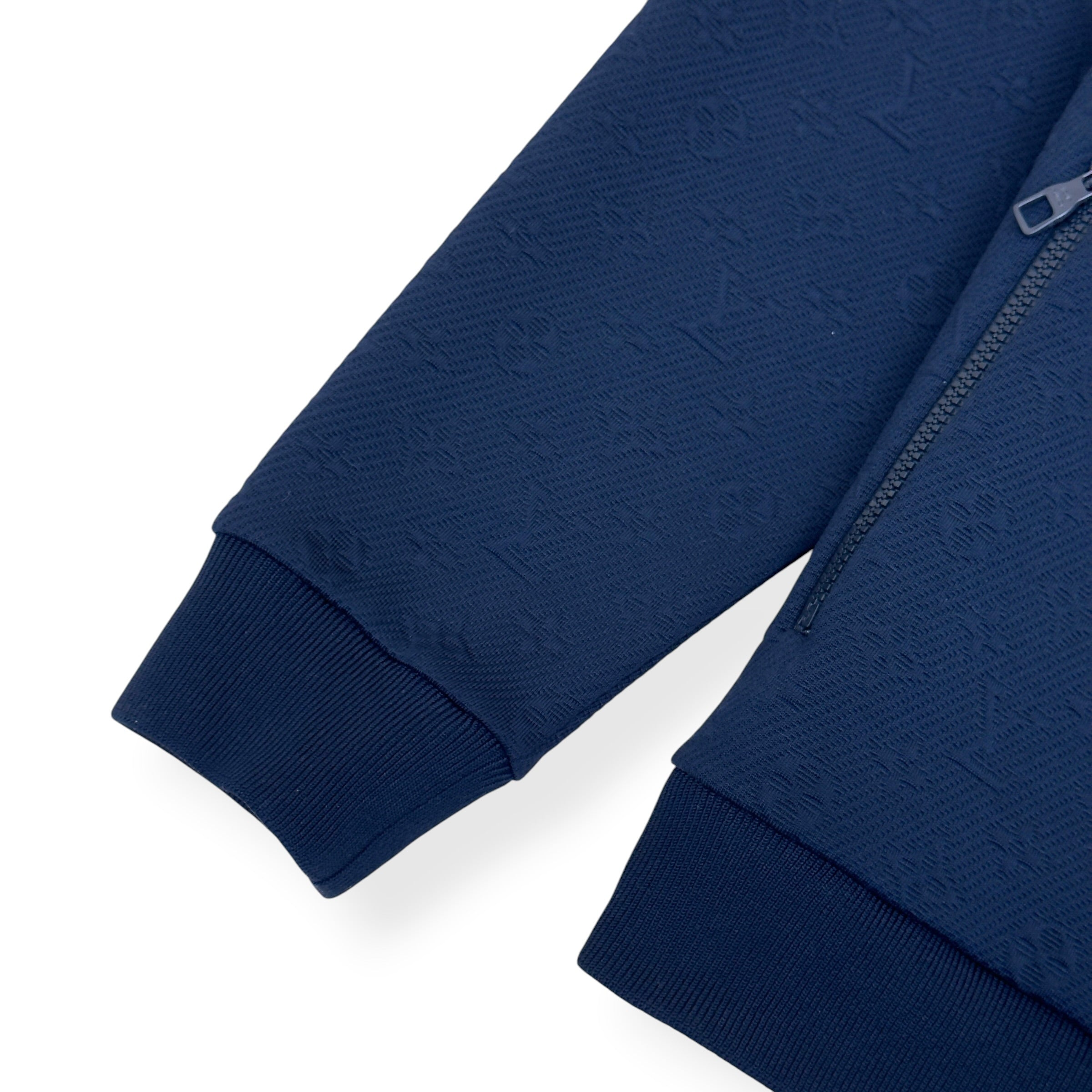 LOUIS VUITTON MONOGRAM JACQUARD ZIP TRACK JACKET NAVY XXL