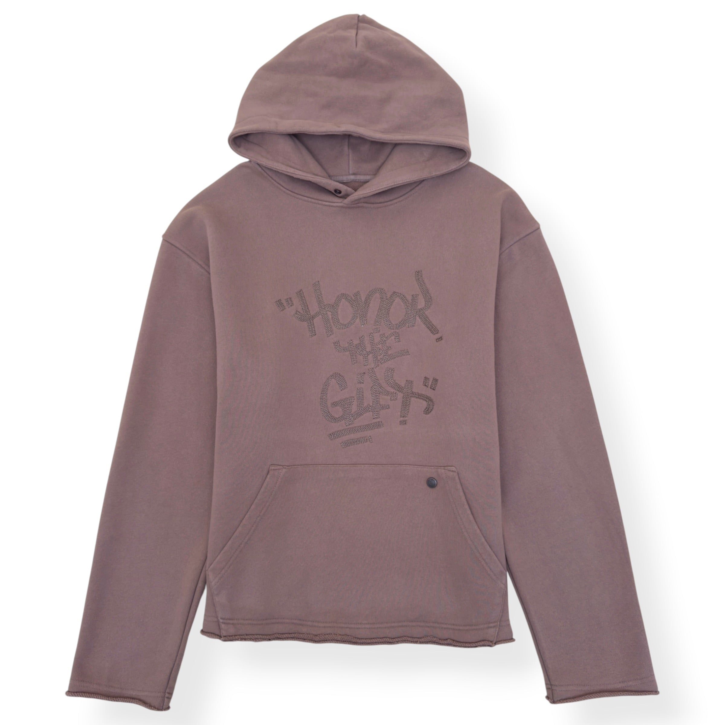 HONOR THE GIFT OVERSIZED GRAFFITI LOGO HOODIE BROWN M