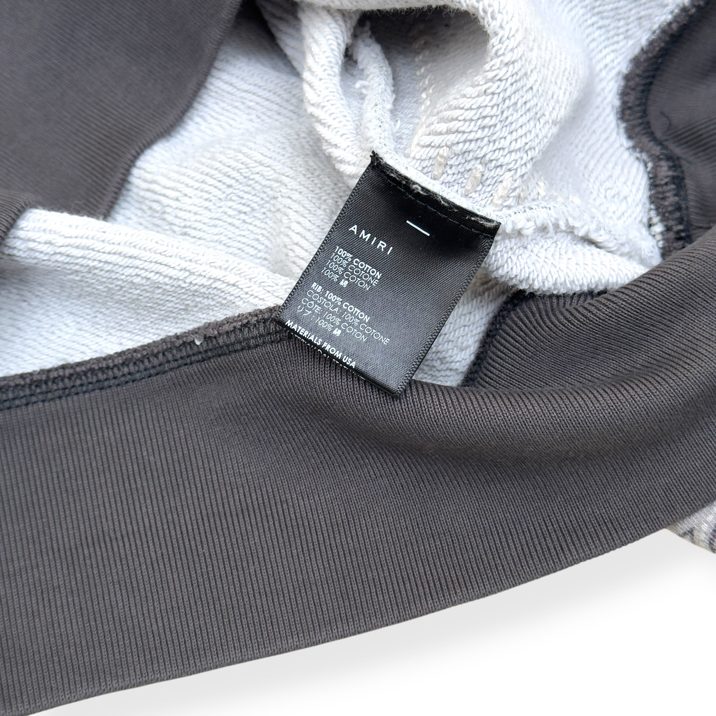 AMIRI BANDANA PATCHWORK HOODIE GREY L