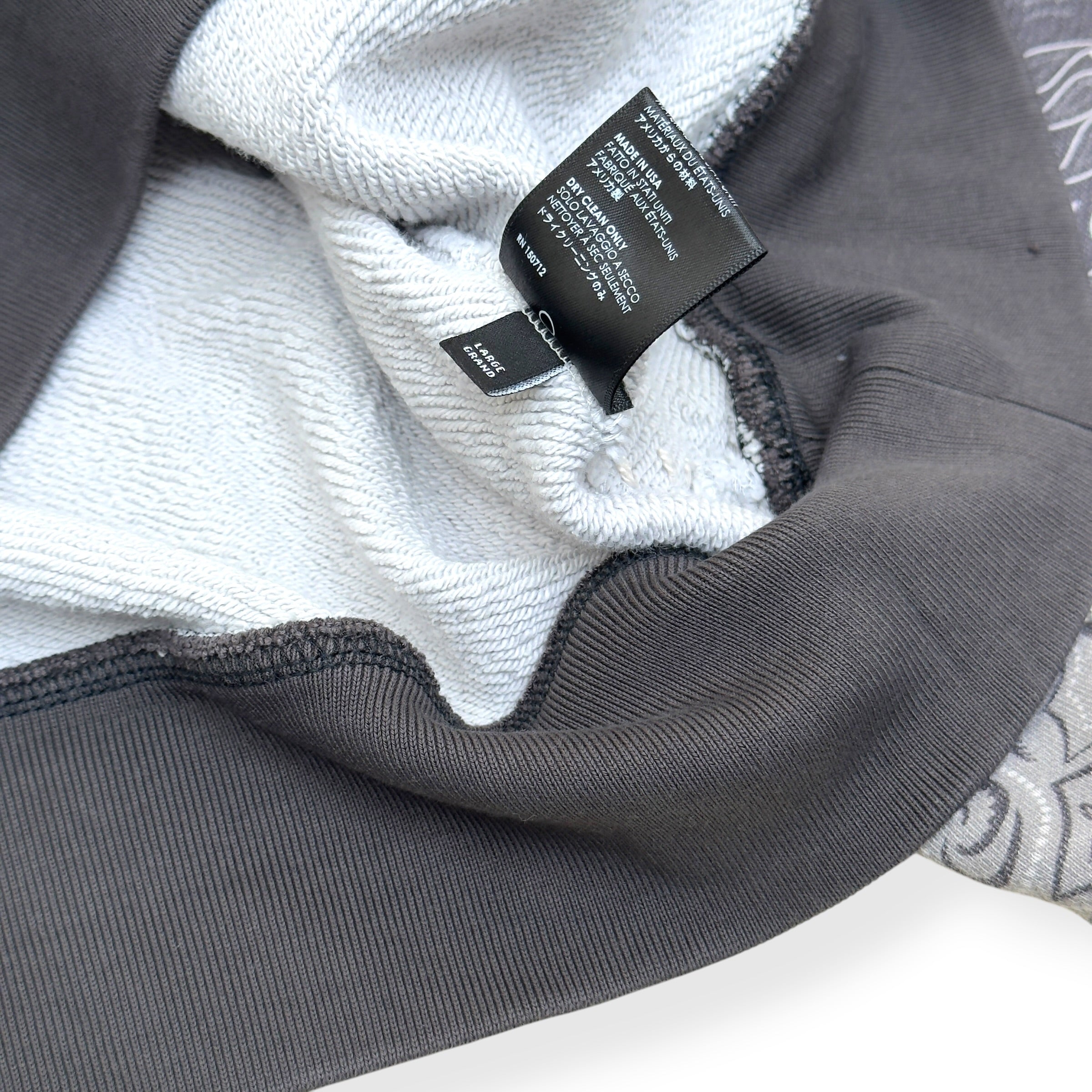 AMIRI BANDANA PATCHWORK HOODIE GREY L