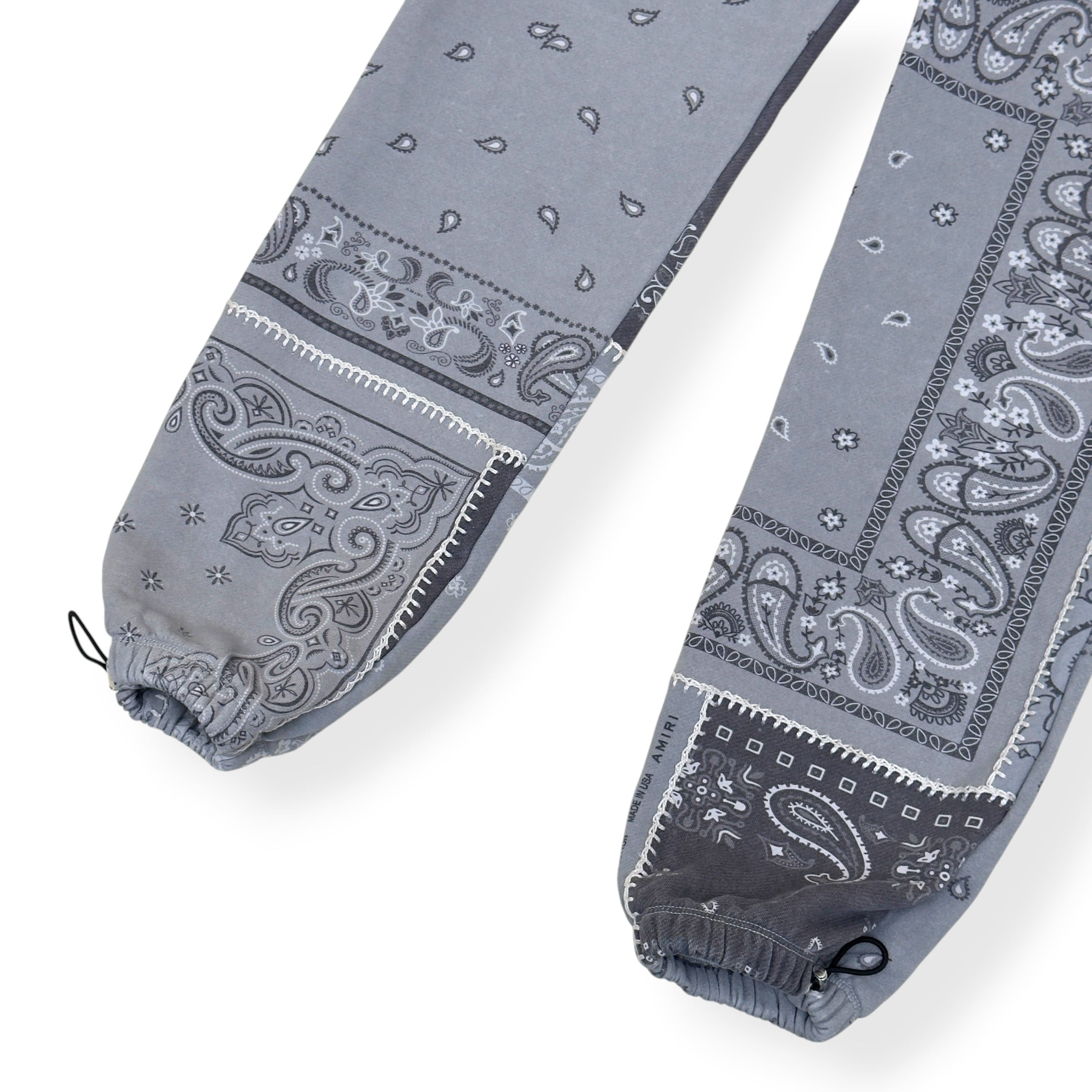 AMIRI BANDANA PATCHWORK SWEATPANTS GREY L
