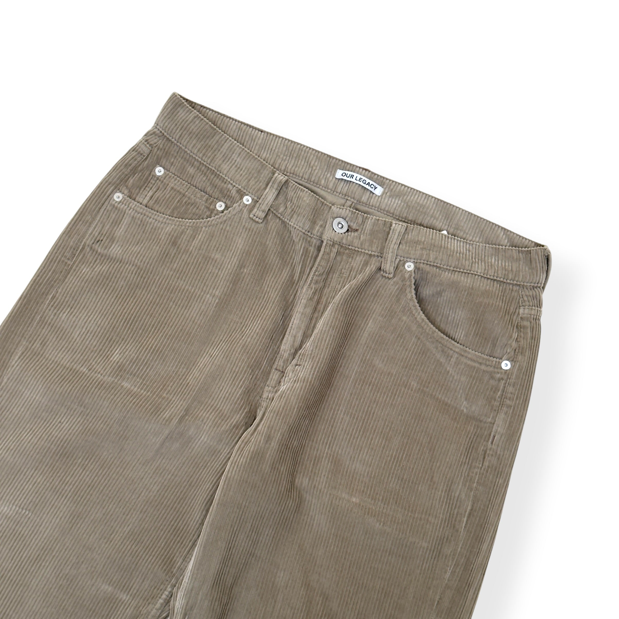 OUR LEGACY SABOT CUT CORDUROY TROUSERS TAUPE 34 / L