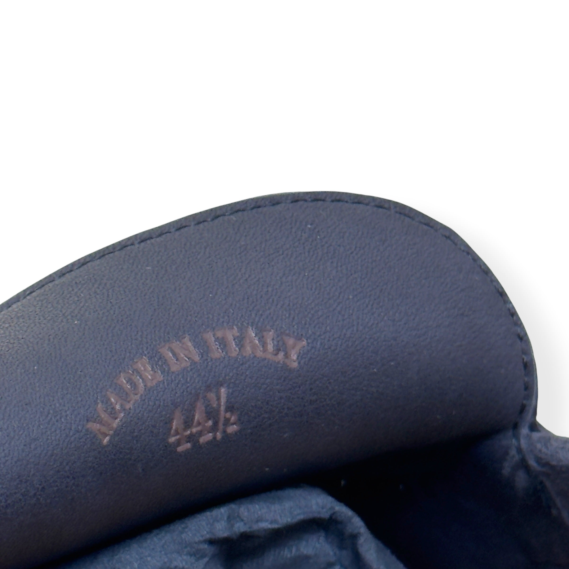LORO PIANA SUMMER WALK SUEDE LOAFERS NAVY GUM 44.5 / UK10.5