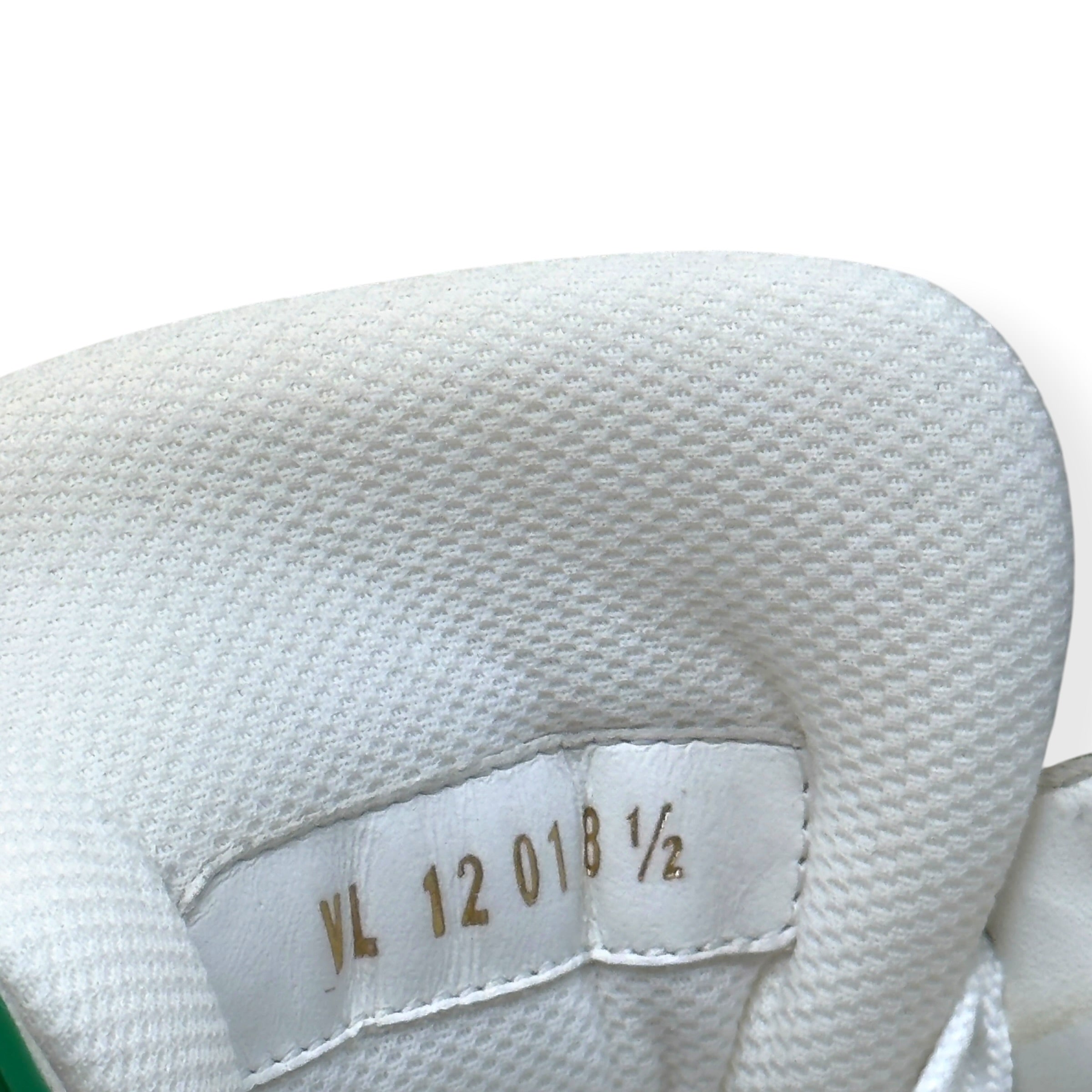 LOUIS VUITTON LV TRAINER MONOGRAM DENIM SNEAKER GREEN / WHITE UK8.5