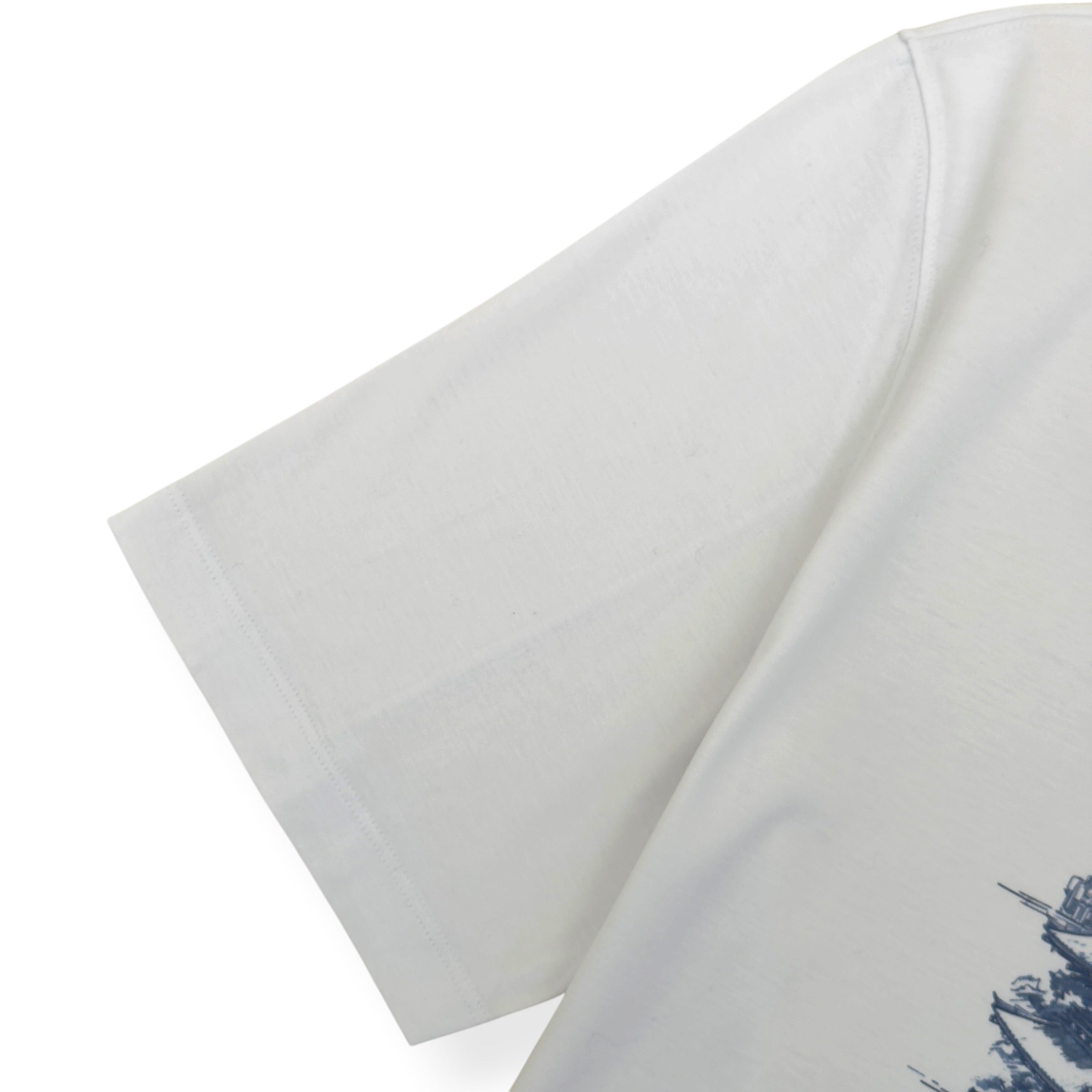 BRUNELLO CUCINELLI TOKYO GRAPHIC PRINT T-SHIRT WHITE XXL
