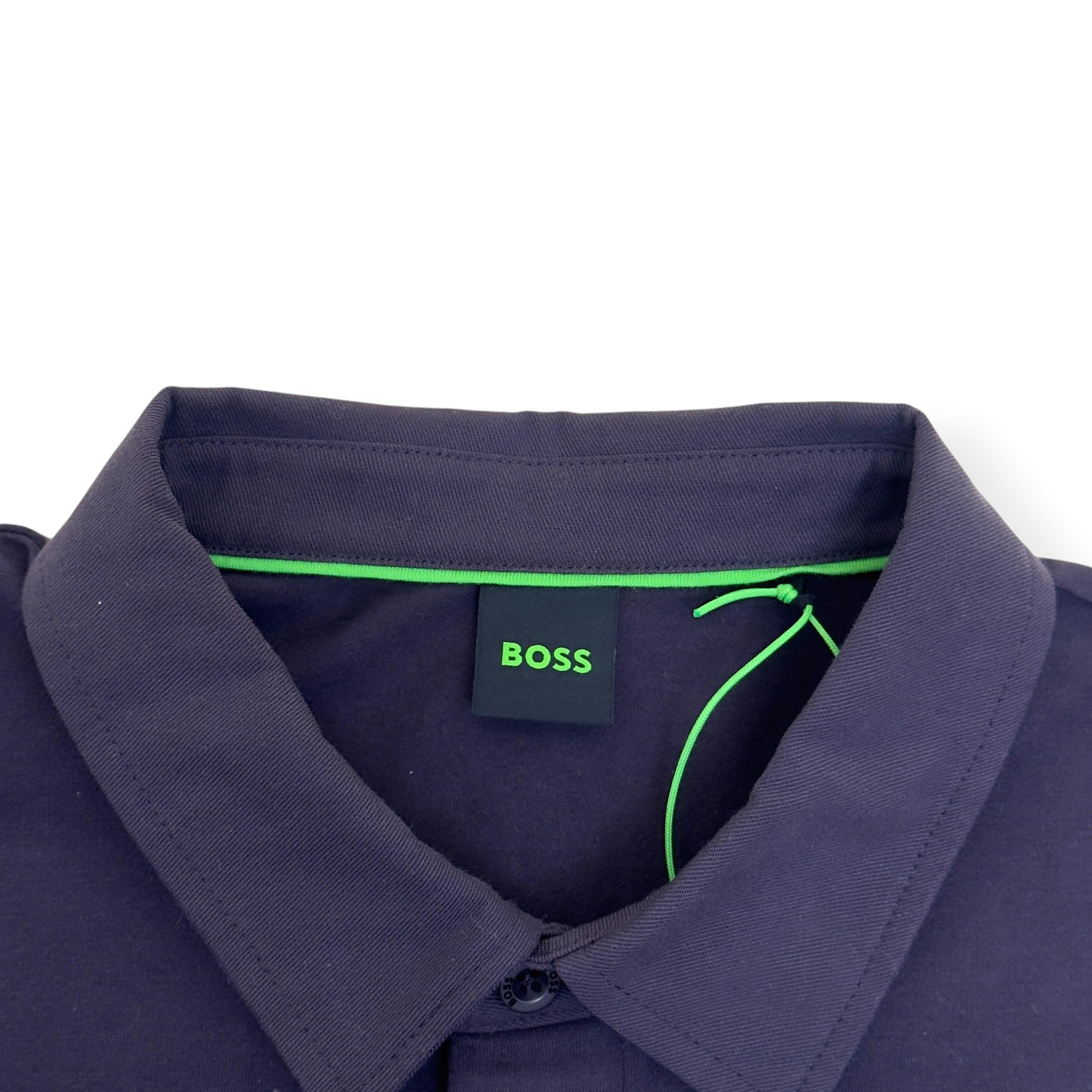 BOSS LONG SLEEVE POLO SHIRT PURPLE XL
