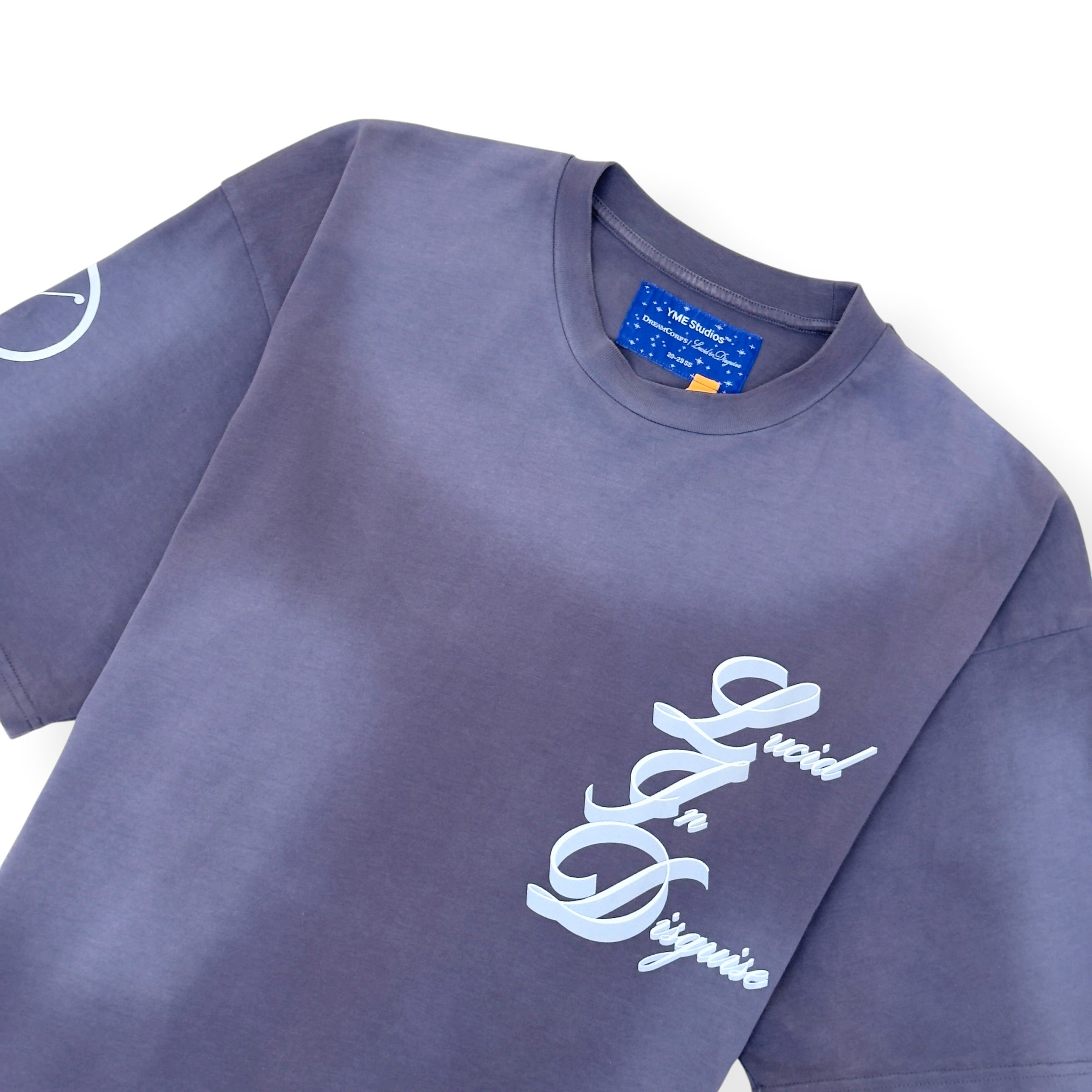 YME STUDIOS DREAMCORPS LUCID IN DISGUISE T-SHIRT SLATE L